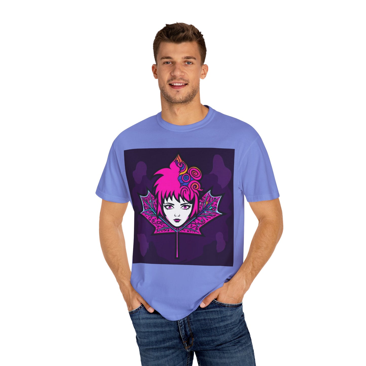 Emily The Maple Leaf Vibrant Graphic Tee: Retro Pop Art T-Shirt, Unique Gift, Casual Wear, Festival Fashion, Fun Style, Unisex Apparel