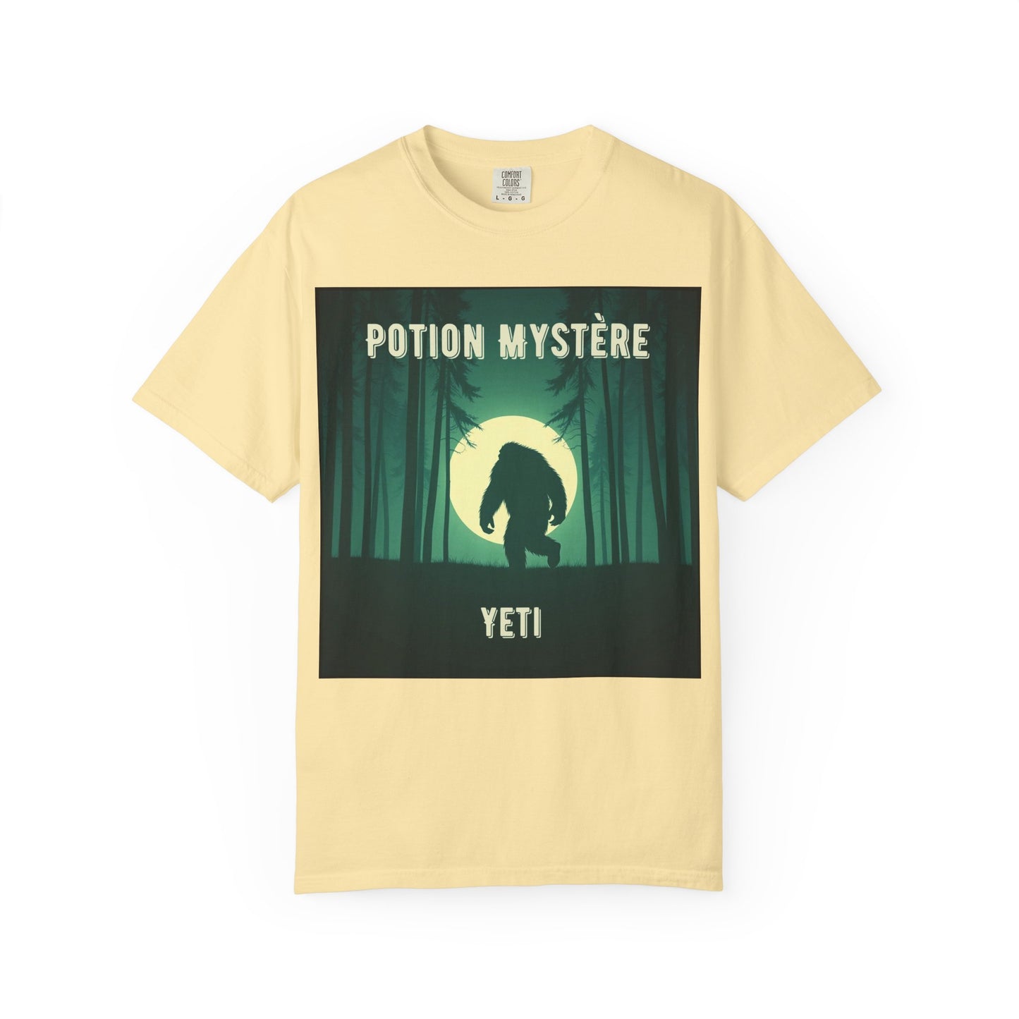 'Yeti' par Potion Mystère, Mysterious Yeti T-Shirt, Unisex Graphic Tee, Adventure Apparel, Gift for Explorers, Nature-Inspired Clothing for Sasquatch Lovers