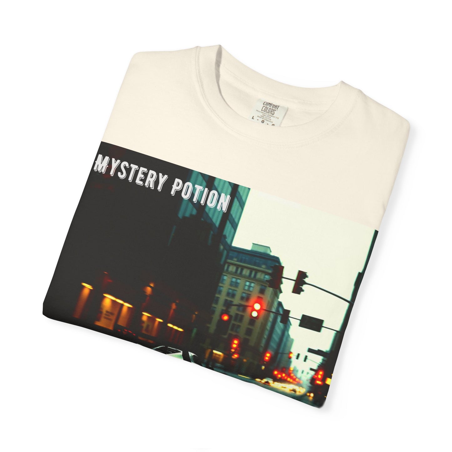 'Red Light Stop, Green Light Burn' by Mystery Potion Urban Vibe T-Shirt, Street Art T-Shirt, Fashion Tee, Gift for Art Lovers, Unisex Cotton Shirt, Unique Graphic Tee