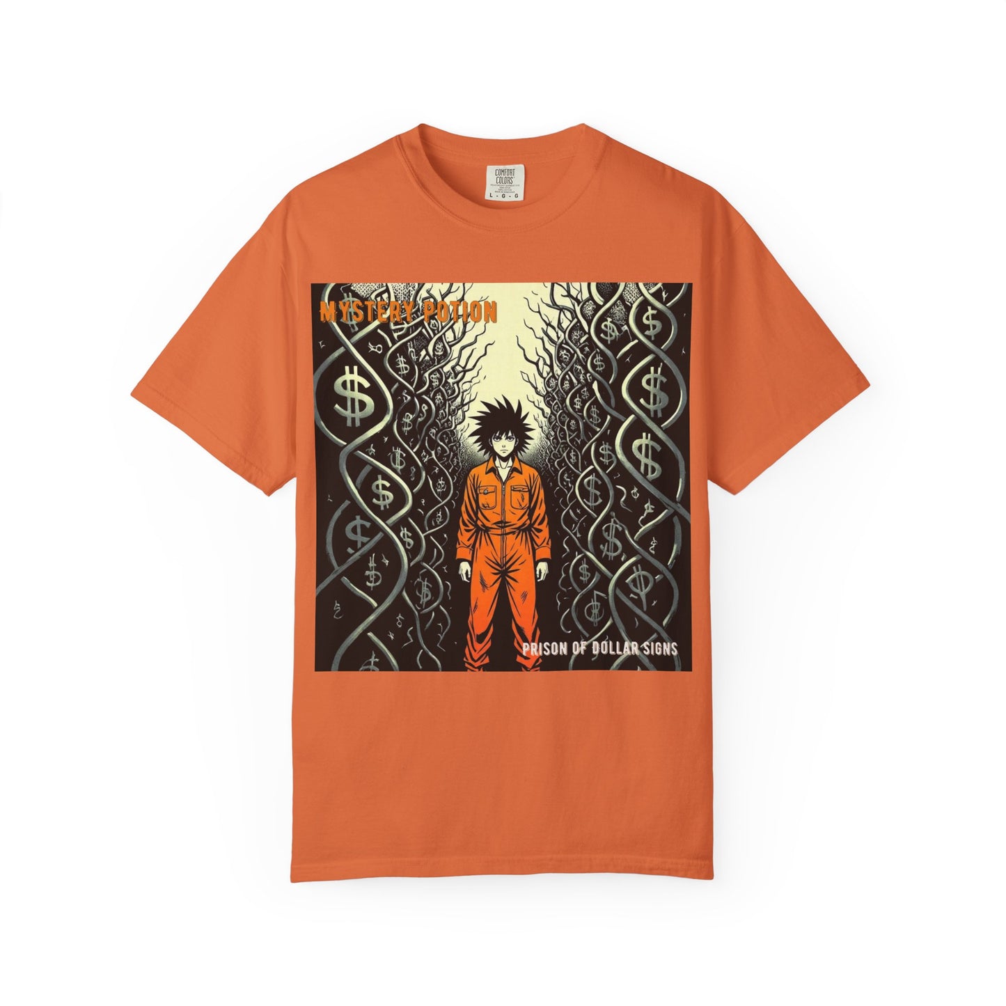 'Prison of Dollar Signs' by GOAT of Goth, Street Art Inspired Unisex T-Shirt, Cool Graphic Tee, Casual Wear, Hip Hop Fashion, Gift for Art Lovers, Unique Style