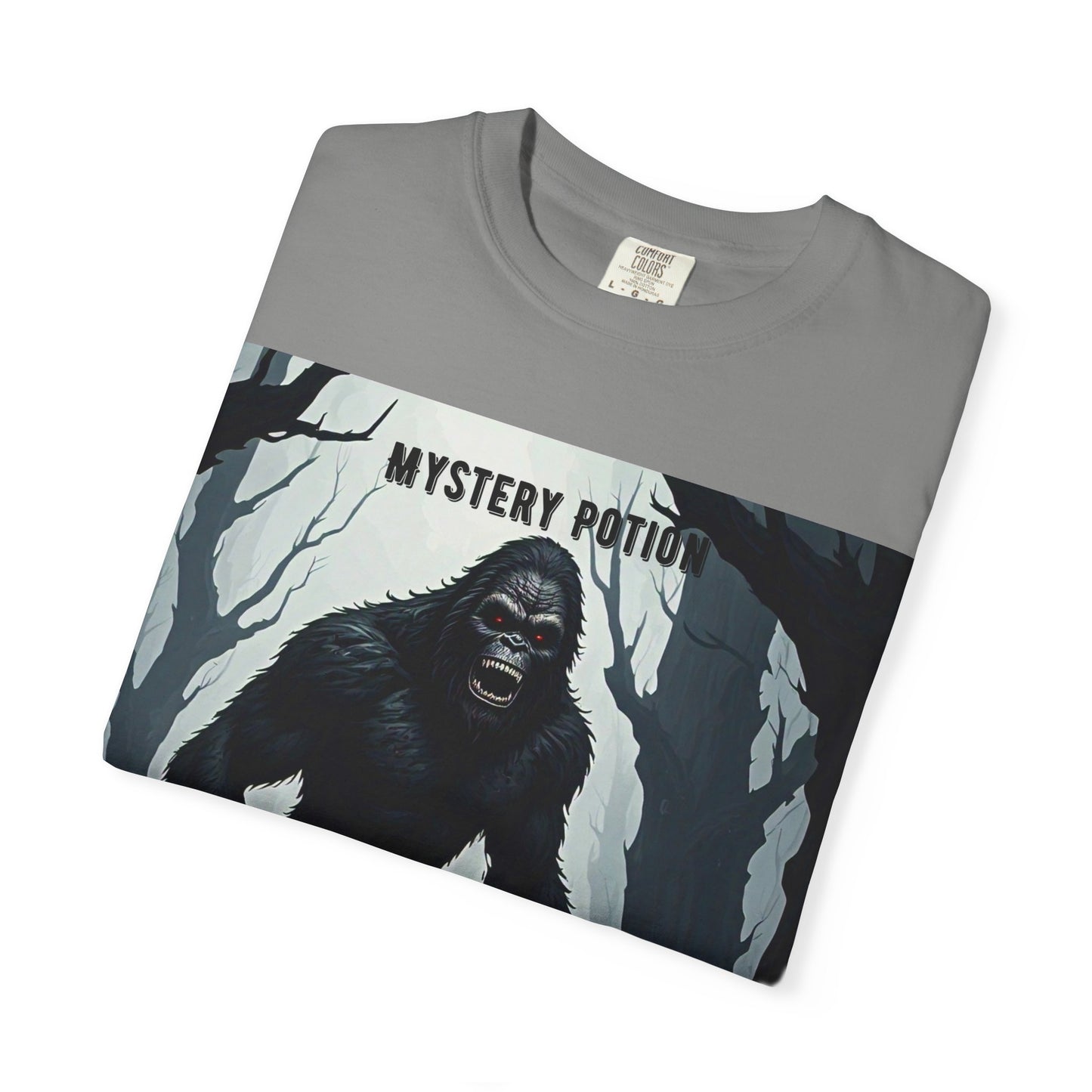 Bigfoot by Mystery Potion T-shirt, Unisex Statement Tee, Gift for Nature Lovers, Outdoor Adventure Shirt, Fun Graphic Tee