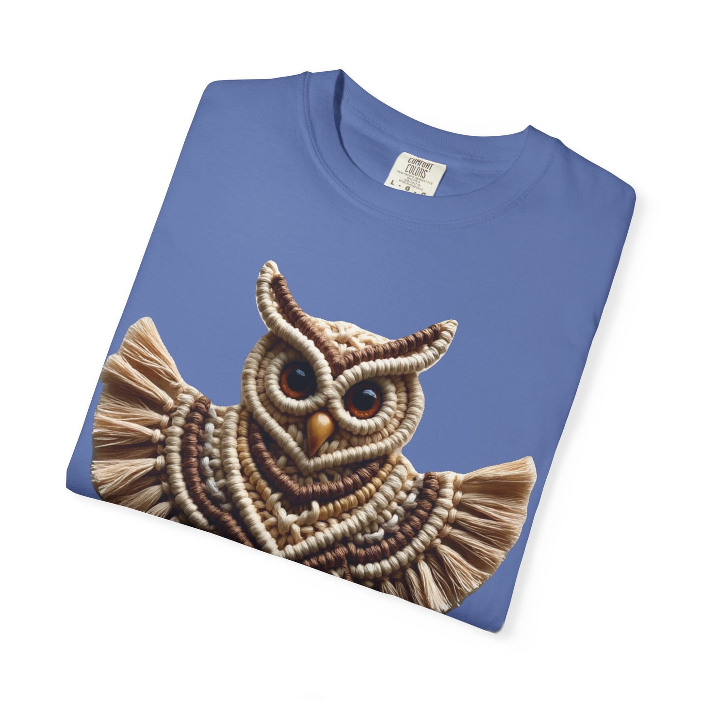 Artistic Macrame Owl T-Shirt, Unisex Graphic Tee, Nature Lover Gift, Bohemian Style Shirt, Wildlife Art Apparel, Unique Owl Design