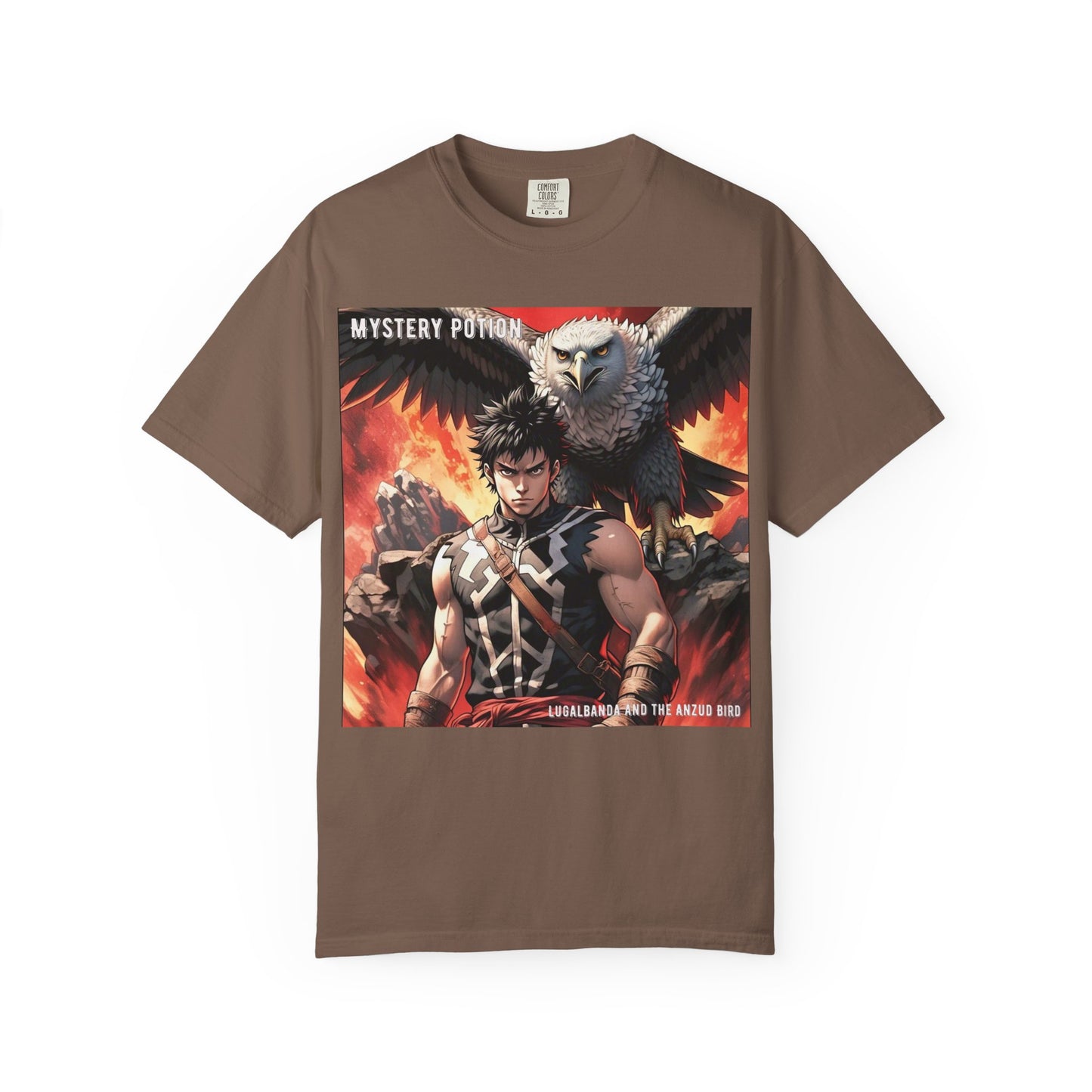 Unisex Anime Graphic T-Shirt, Mystery Potion Art Tee, Vintage Style, Casual Wear, Gift for Fans, Streetwear Apparel