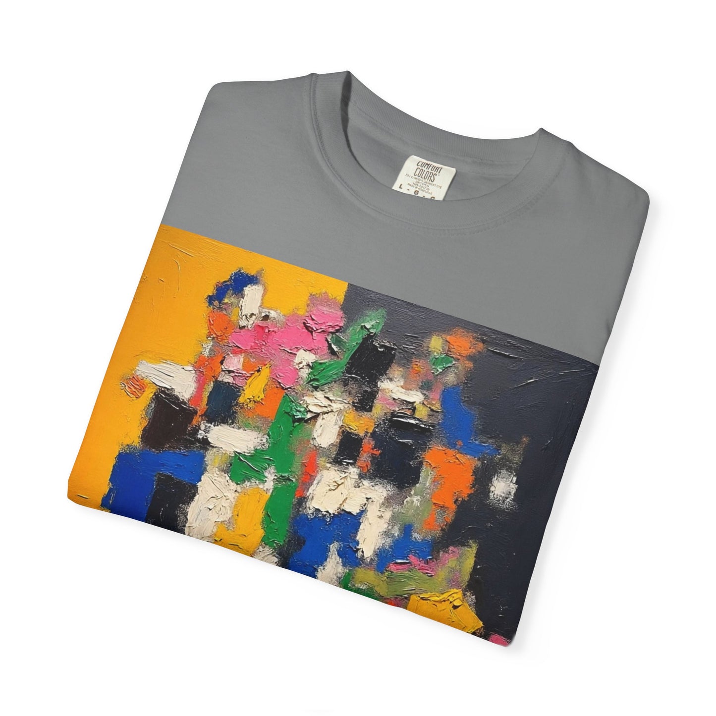 Vibrant Abstract Art Unisex T-Shirt, Colorful Graphic Tee, Casual Wear, Trendy Gift for Art Lovers, Perfect for Summer Festivals