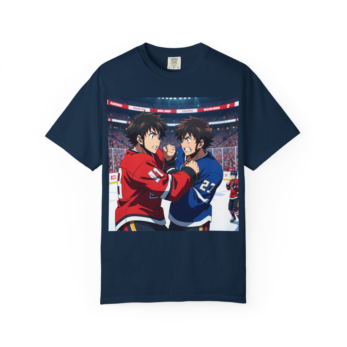 Hockey Fight T-Shirt | Unisex Vintage Graphic Tee | Perfect for Gamers | Gift for Fans | Casual Wear | Anime Rivalry Streetwear