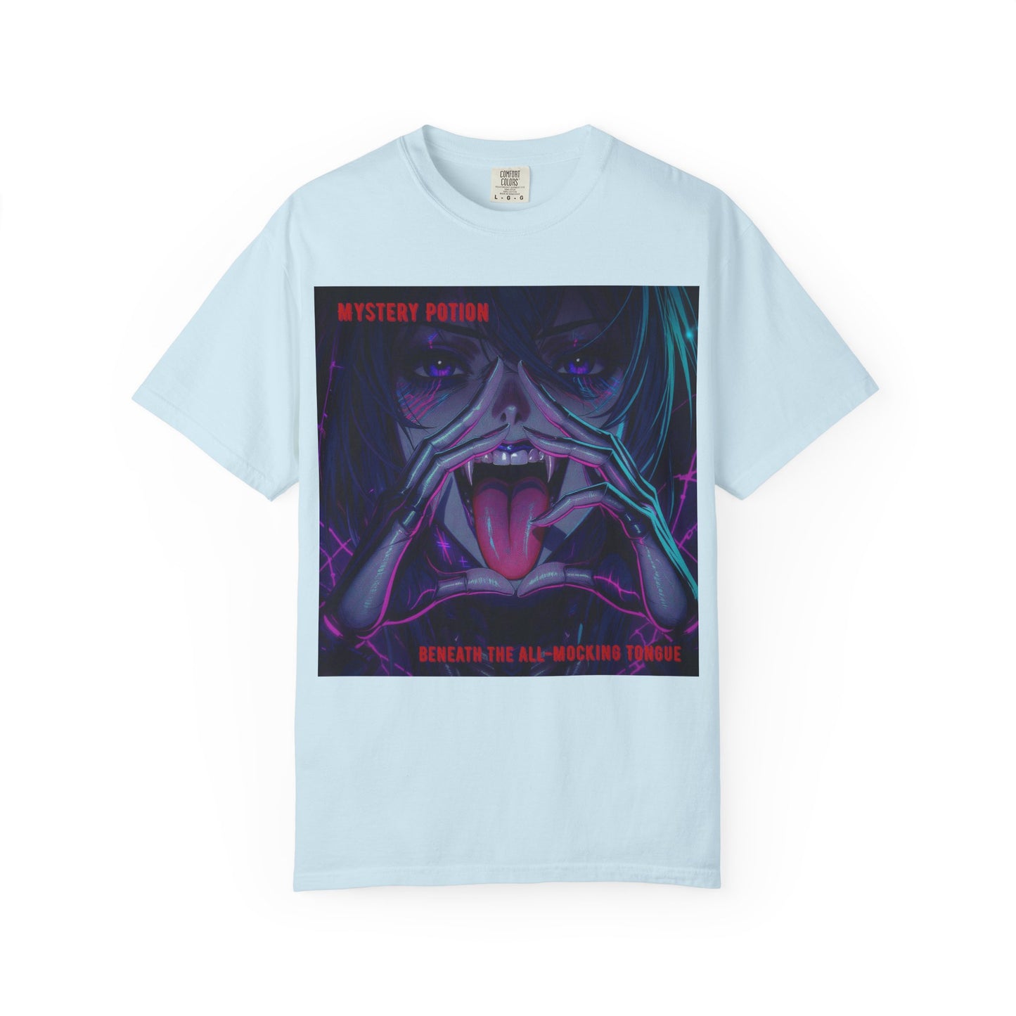 'Beneath The All-Mocking Tongue' by Mystery Potion Unisex Garment-Dyed T-shirt