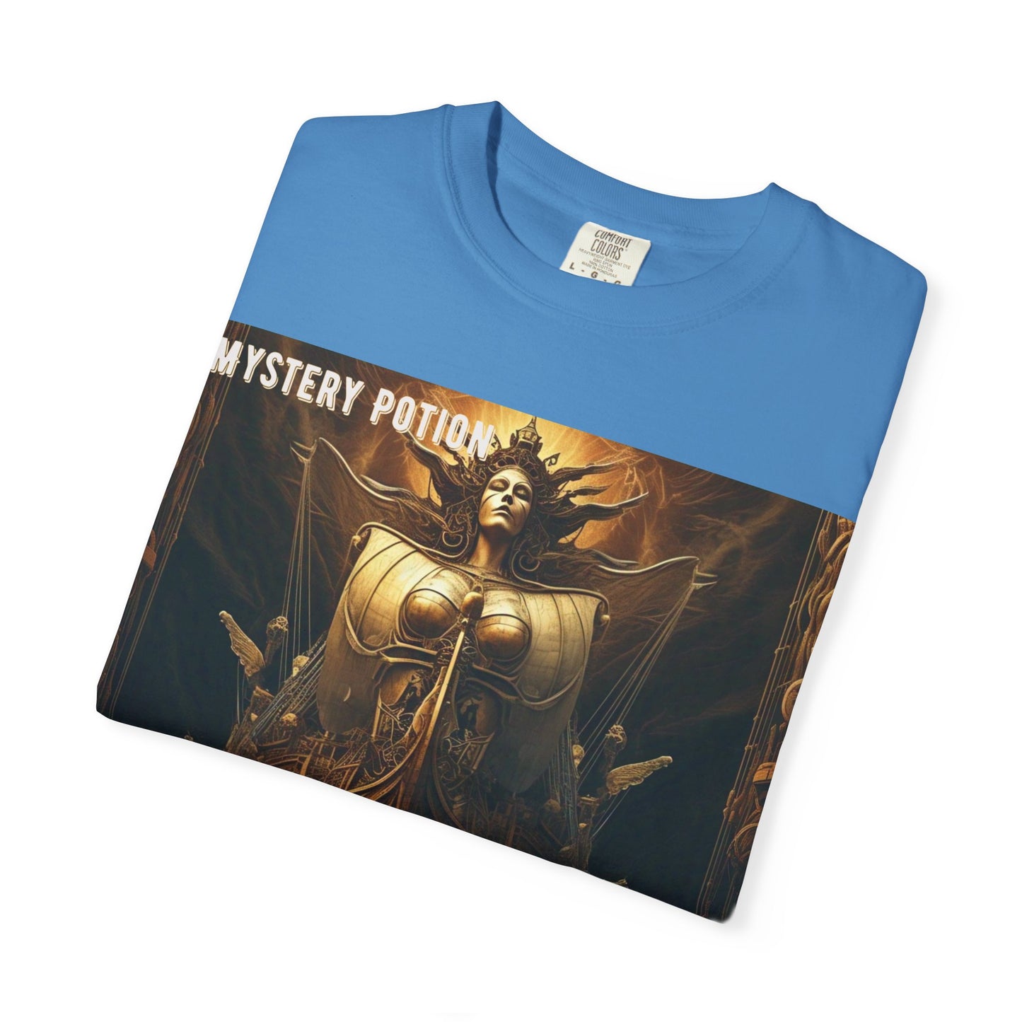 Mystery Potion Unisex Garment-Dyed T-shirt, Vintage Graphic Tee, Gift for Art Lovers, Casual Wear, Unique Clothing