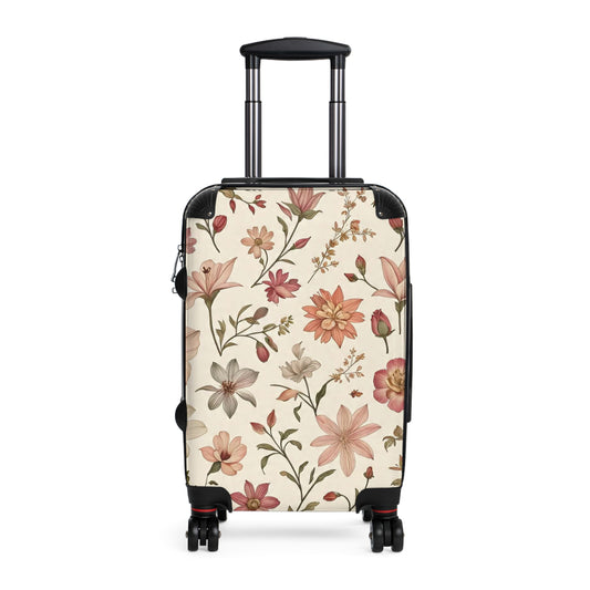 Floral Design Suitcase - Travel Bag, Weekend Getaway Luggage, Vacation Case, Style and Fashion, Gift for Travelers