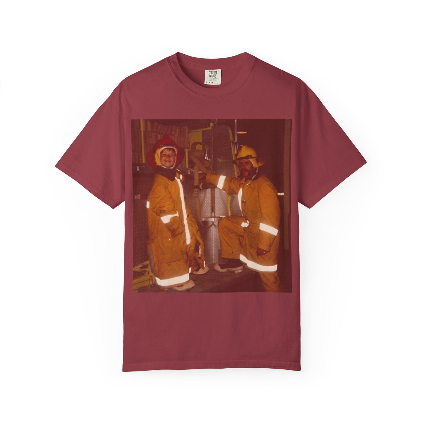 Vintage Firefighter T-Shirt, Unisex Garment-Dyed Tee, Retro Fire Rescue Shirt, Firefighter Gifts, Hero Tribute Apparel