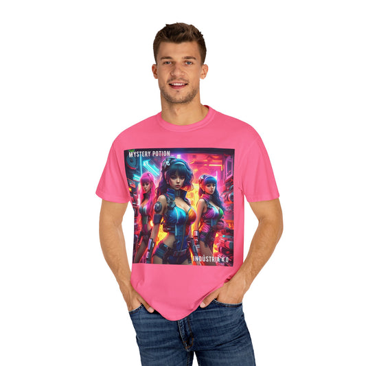 'Indústria 4.0' by Mystery Potion Unisex Garment-Dyed T-shirt, Cyberpunk T-shirt, Gamer Apparel, Unique Graphic Tee, Gift for Fans