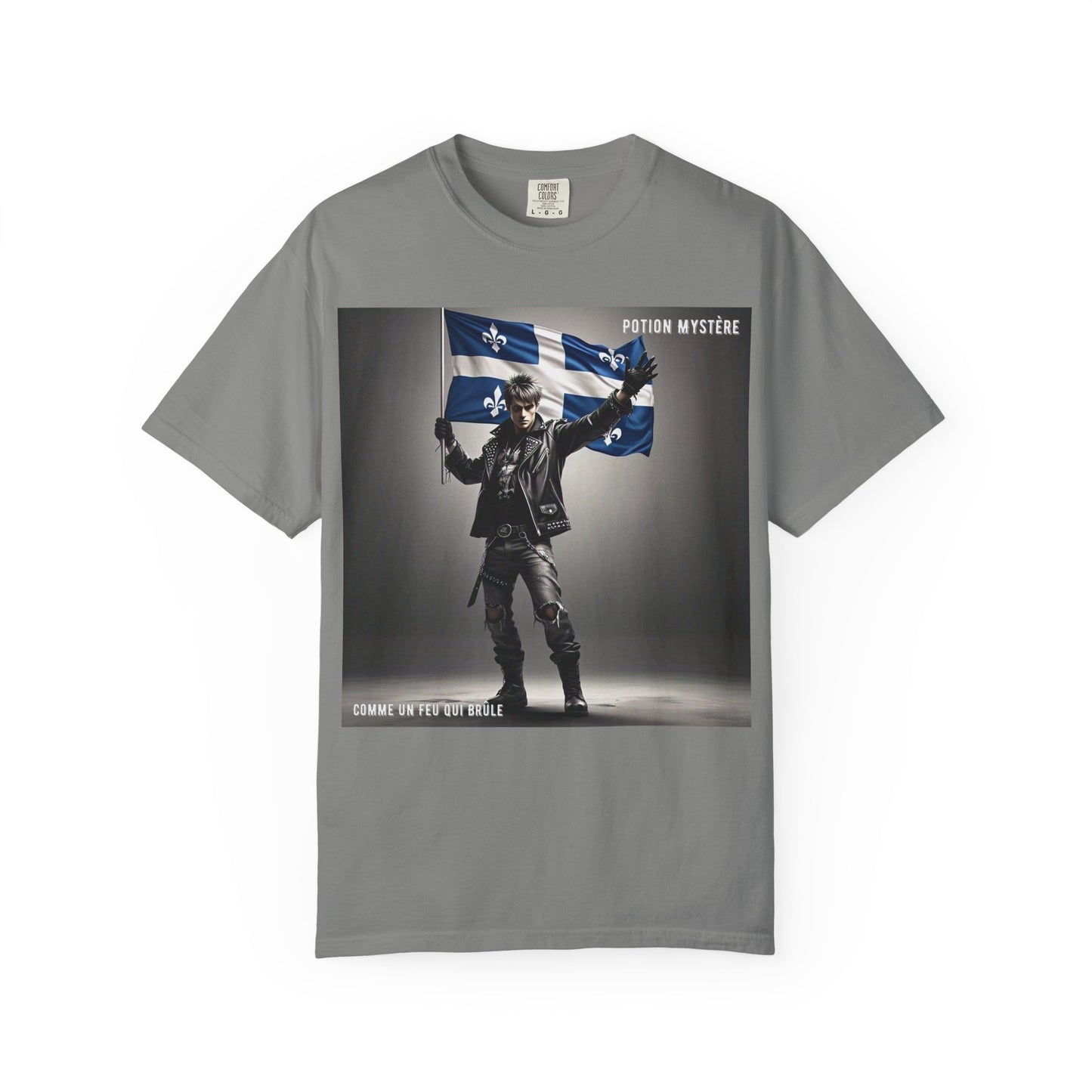 Vibrant Unisex Garment-Dyed T-Shirt, Cozy Casual Wear, Perfect Gift for Men & Women, Statement Tee for Quebec Patriotic Celebrations