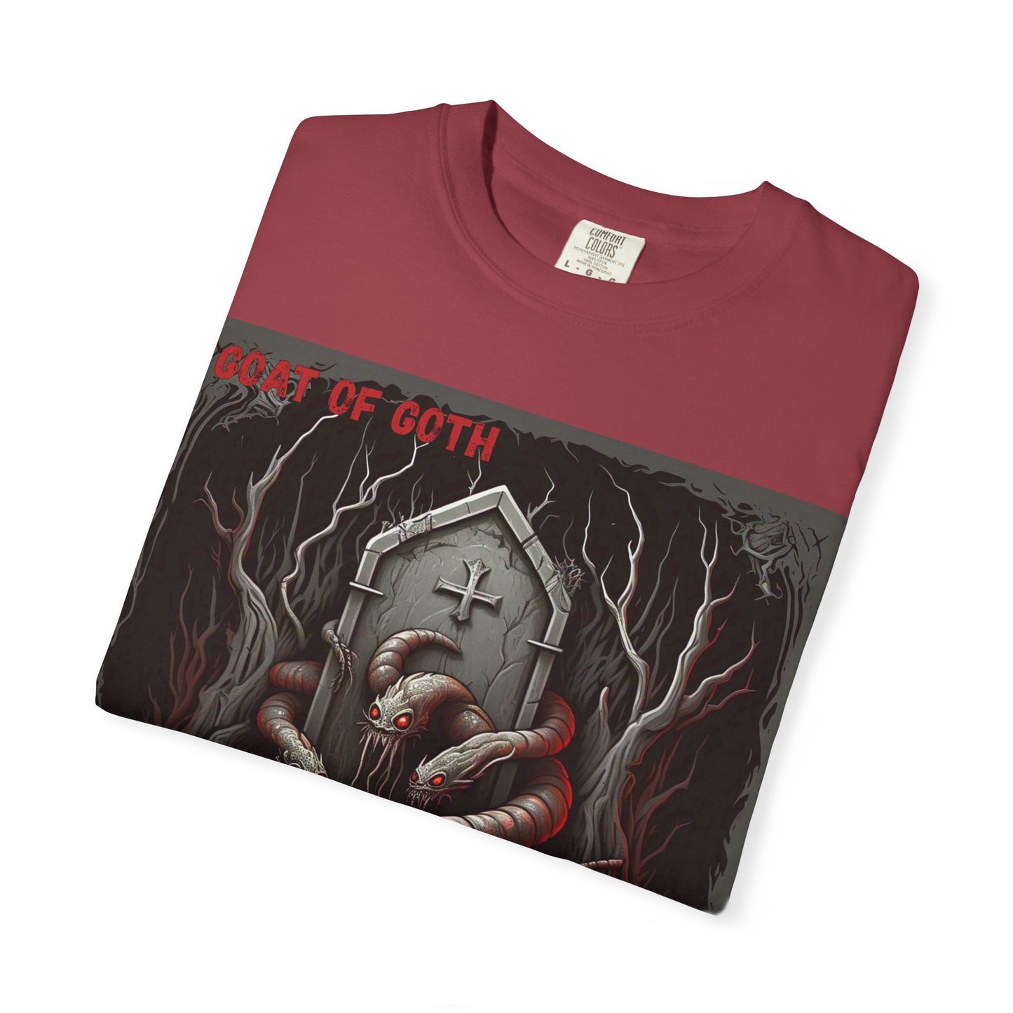 'Ignis An Terra' by GOAT of Goth, Gothic Graphic T-Shirt, Dark Aesthetic Tee, Unisex Halloween Shirt, Unique Gift for Horror Lovers, Casual Everyday Wear