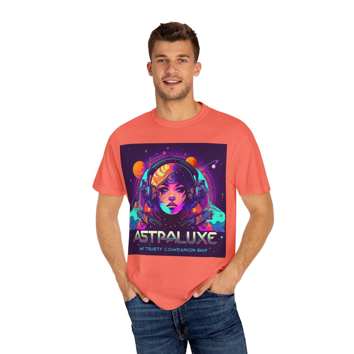Astraluxe Unisex T-Shirt, Space Theme Tee, Gifts for Sci-Fi Lovers, Cosplay Costume, Festival Wear, Vintage Graphic Top