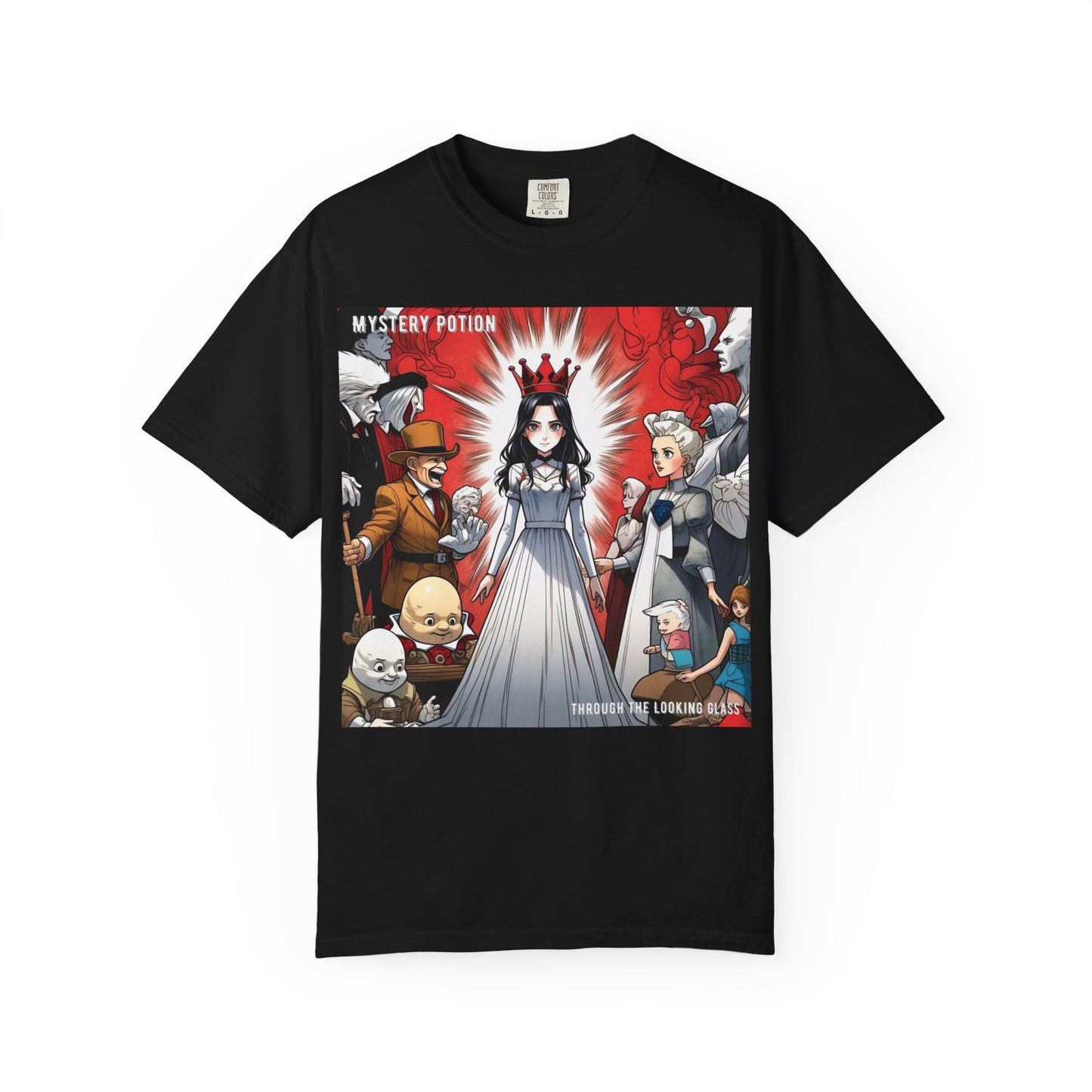 Mystery Potion's Alice In Wonderland Graphic Unisex T-shirt | Cool Casual Wear, Gift for Fans, Art Lovers, Anime Style Merch, Unique Everyday Tee