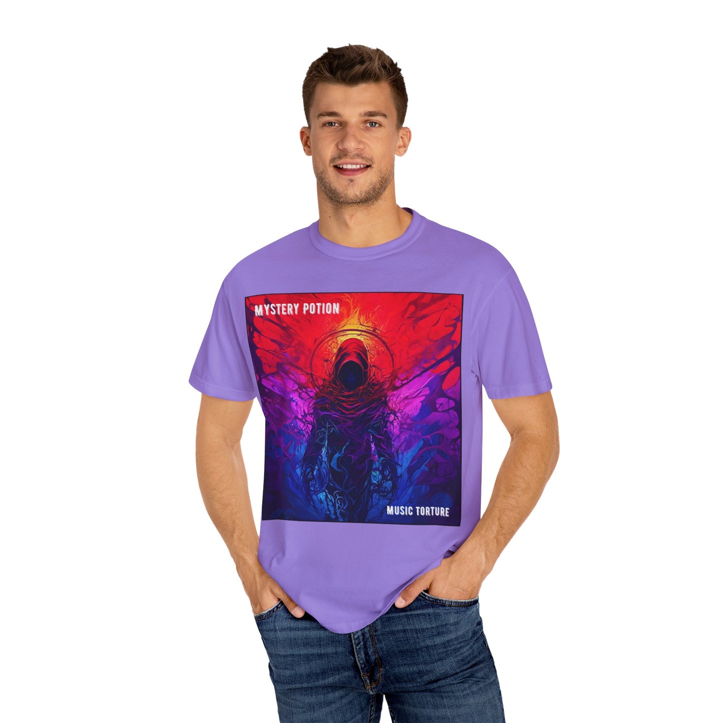 'Music Torture' by Mystery Potion Unisex Garment-Dyed T-shirt, Music Torture Tee, Vibrant Graphic Shirt, Cool Casual Wear, Gift for Music Lovers, [...]