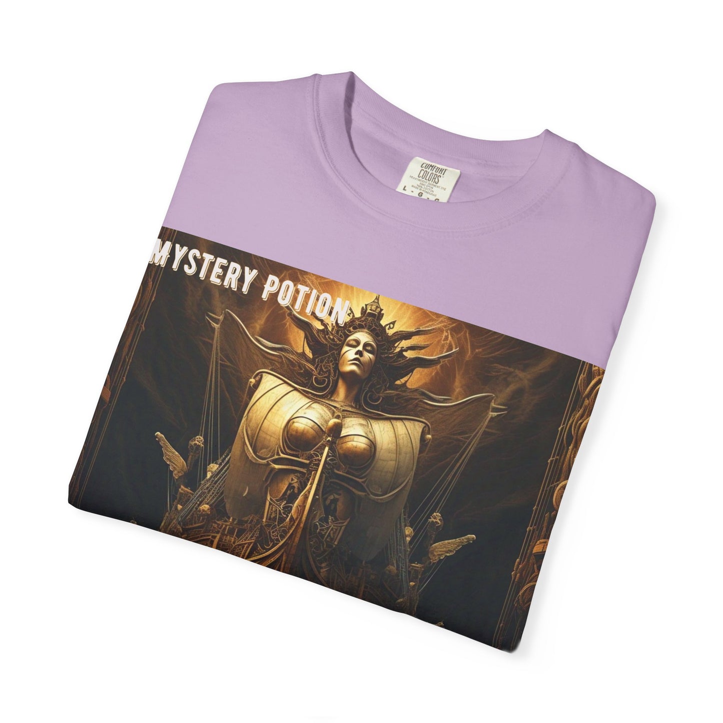 Mystery Potion Unisex Garment-Dyed T-shirt, Vintage Graphic Tee, Gift for Art Lovers, Casual Wear, Unique Clothing
