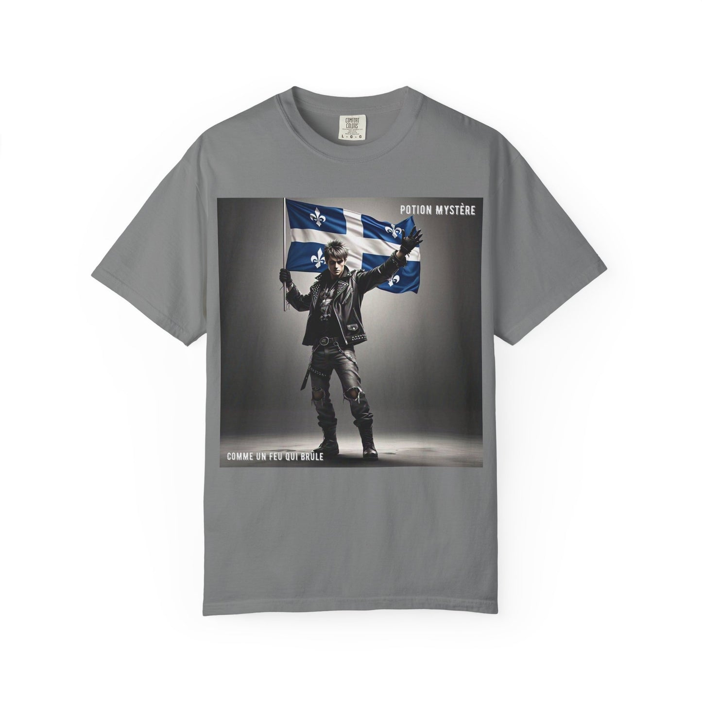 Vibrant Unisex Garment-Dyed T-Shirt, Cozy Casual Wear, Perfect Gift for Men & Women, Statement Tee for Quebec Patriotic Celebrations