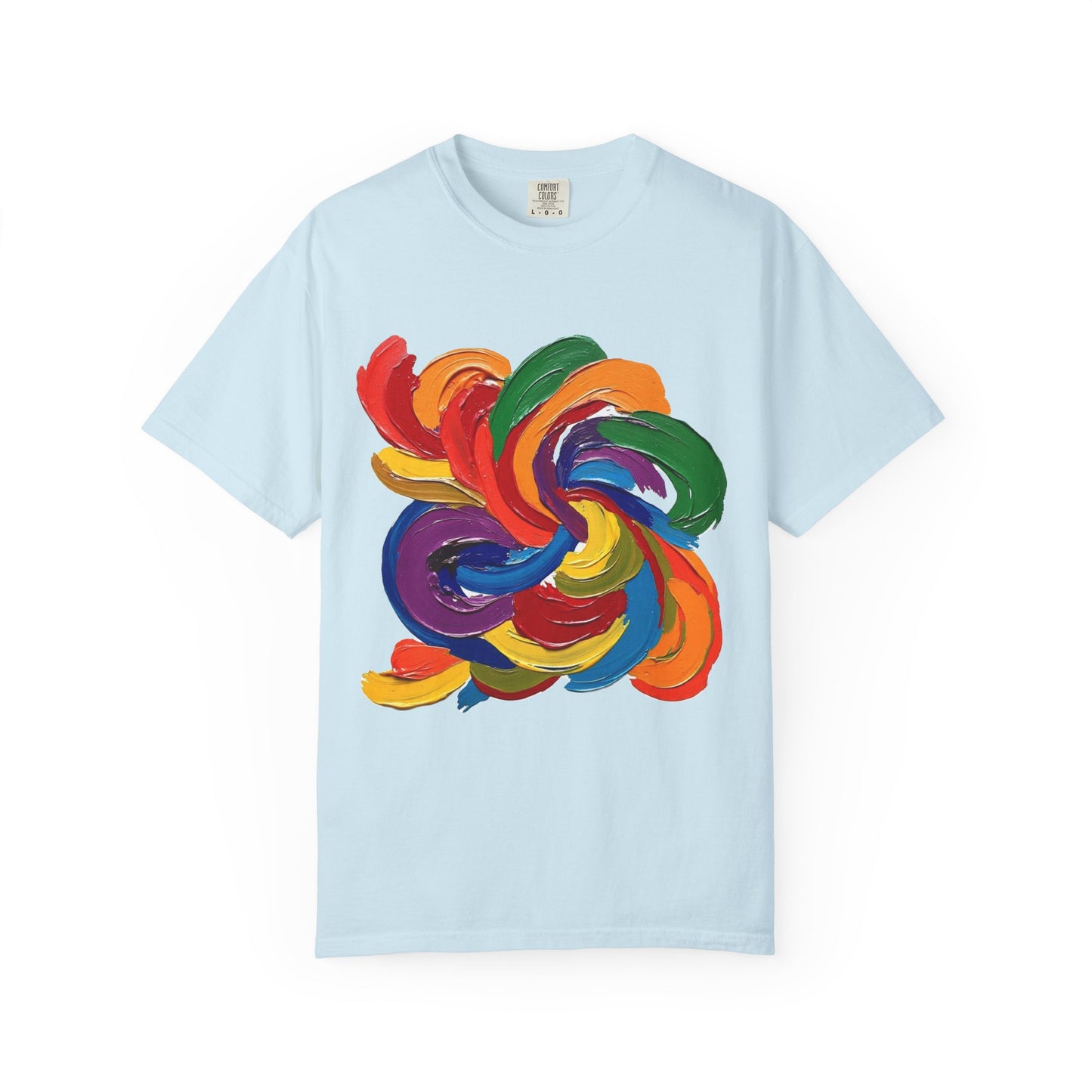 Colorful Swirl Unisex T-Shirt, Vibrant Art Tee, Casual Wear, Gift for Artists, Statement Shirt, Summer Outfit