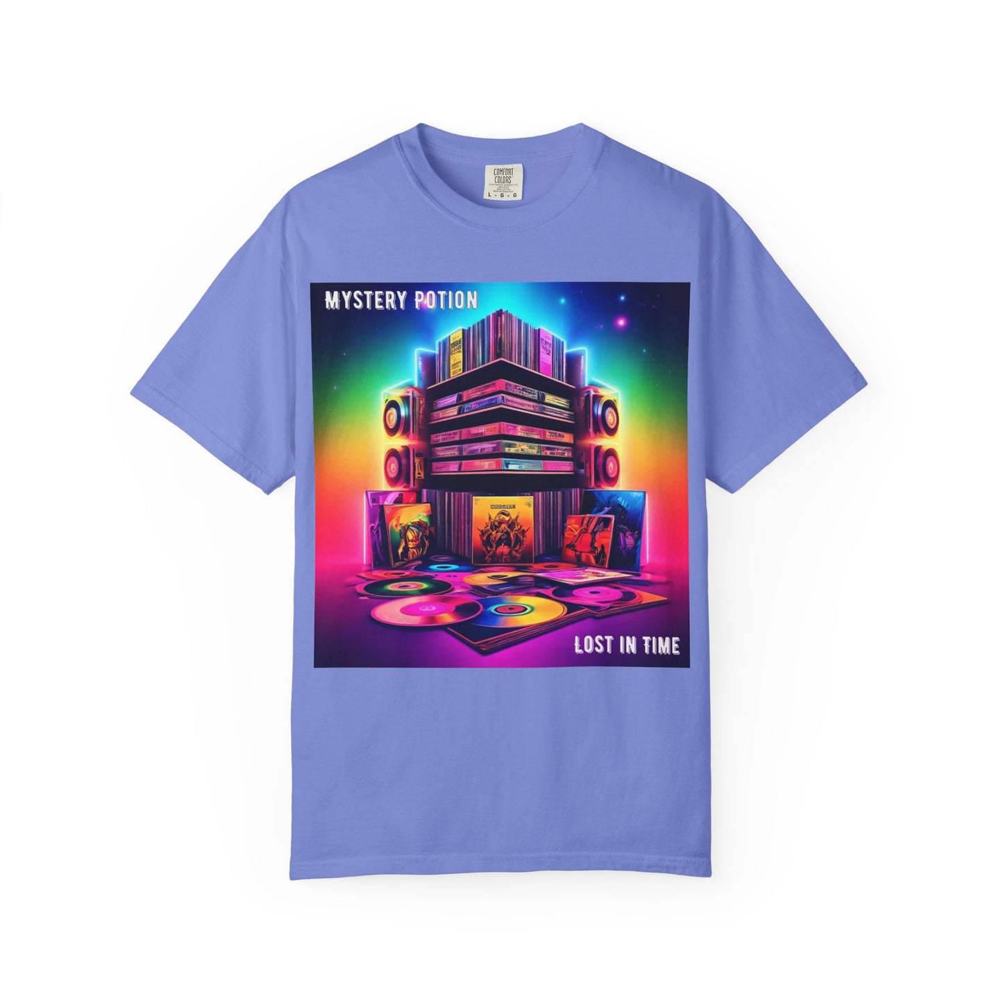 Lost In Time Vintage Vibe T-Shirt - Mystery Potion Graphic Tee, Unisex Casual Wear, Retro Music Lovers, Festival Apparel, Gift Idea
