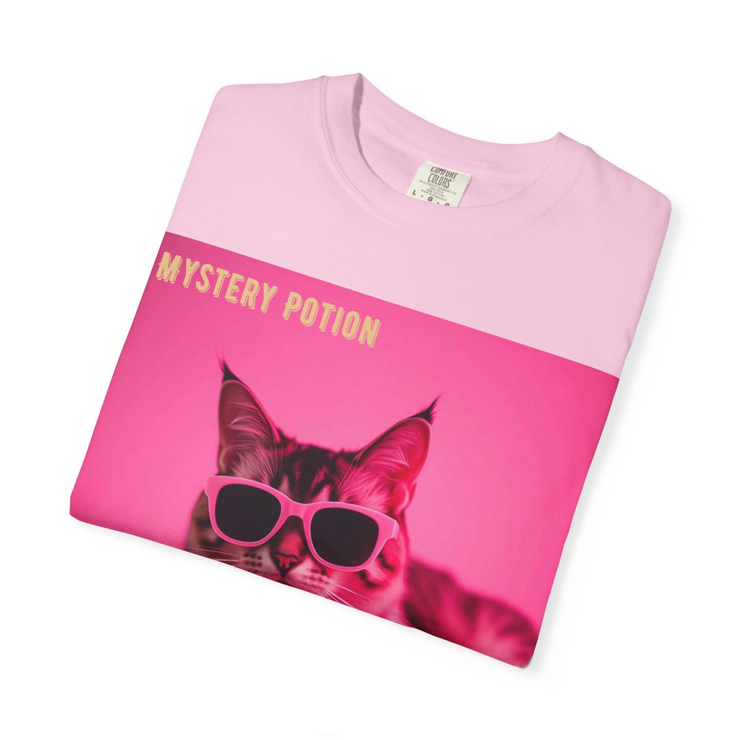 'Girl With An Attitude' by Mystery Potion, Cool Cat T-shirt, Fun Cat Tee, Gift for Cat Lovers, Casual Wear, Unique Fashion Statement, Attitude T-shirt