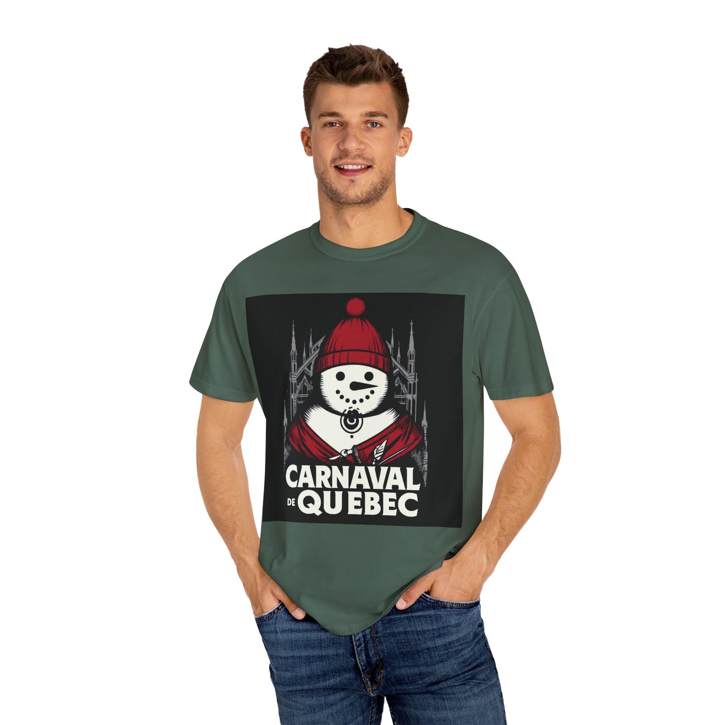 Carnaval de Québec Post-Goth T-shirt, Unisex Graphic Tee, Winter Festival Apparel, Holiday Gifts, Comfortable Everyday Wear