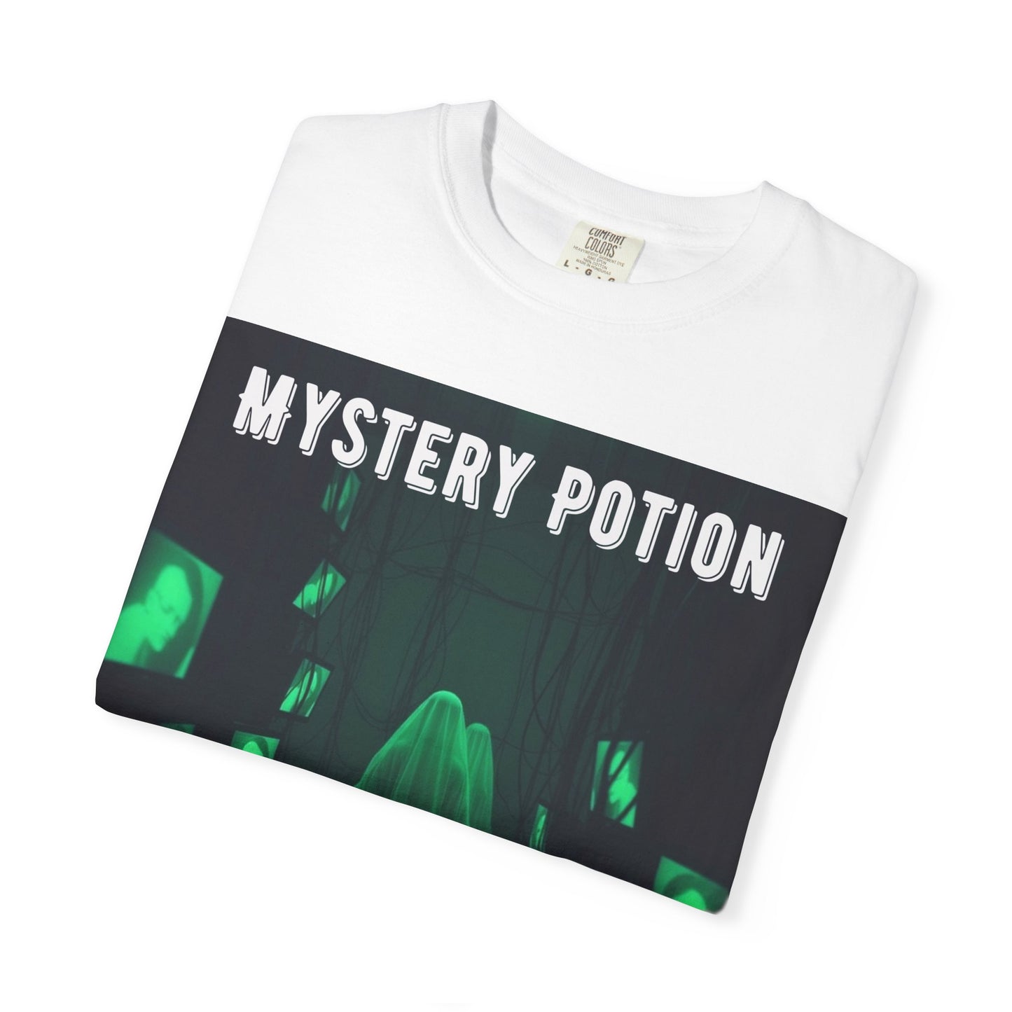 Mystery Potion Unisex T-Shirt | Ghostly Vibe | Perfect for Halloween, Gifts, or Casual Wear, Unique Tee, Spooky Apparel, Graphic Shirt