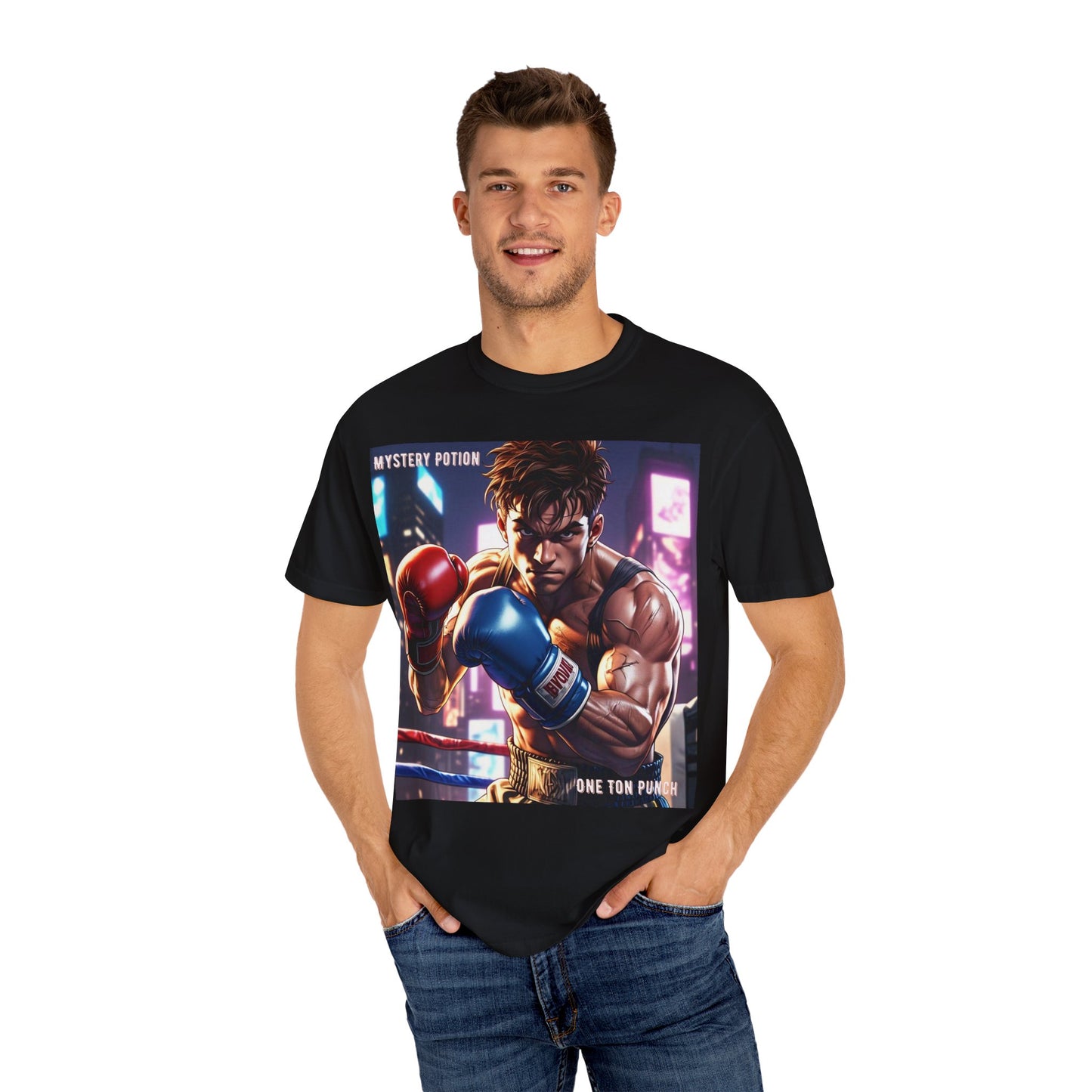 'One Ton Punch' by Mystery Potion, Boxer T-Shirt, Unisex Graphic Tee, Gift for Gamers, Vintage Style Shirt, Cool Casual Wear, Streetwear Fashion
