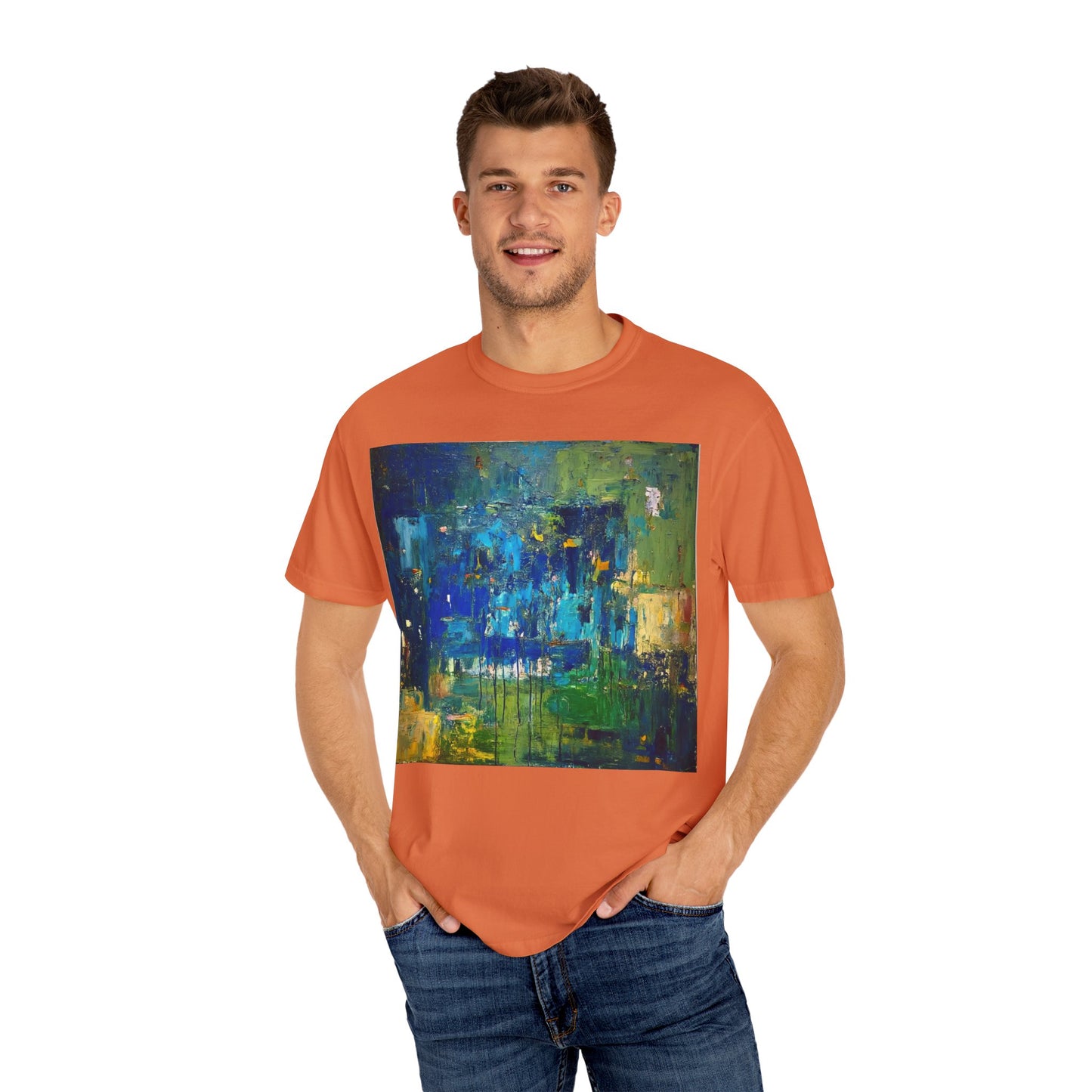 Artistic Unisex T-Shirt, Colorful Abstract Tee, Casual Wear, Gift for Art Lovers, Summer Essential, Unique Graphic Shirt