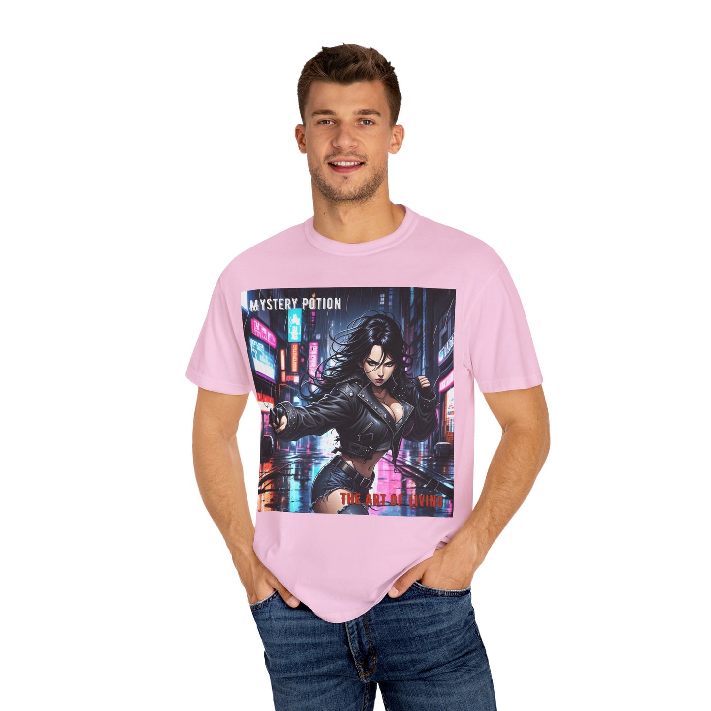 Mystery Potion Art Of Living Graphic T-Shirt, Cool Unisex Tee, Urban Style Apparel, Casual Streetwear, Gift for Gamers, Graphic Tee for Events