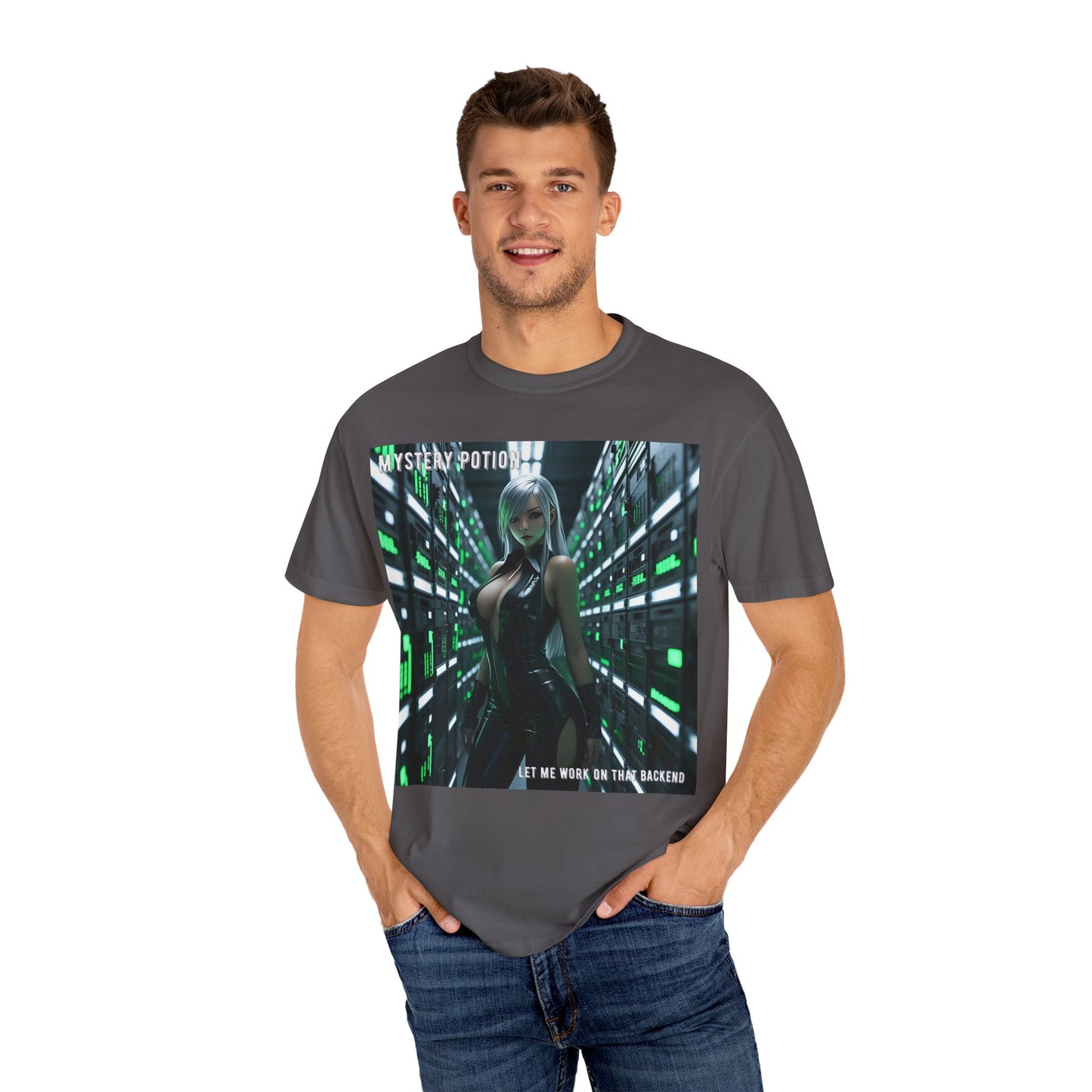 Mystery Potion Unisex T-Shirt, Gamer Tee, Backend Developer Gift, Fun Tech Graphic Shirt, Casual Outfit, Birthday Present