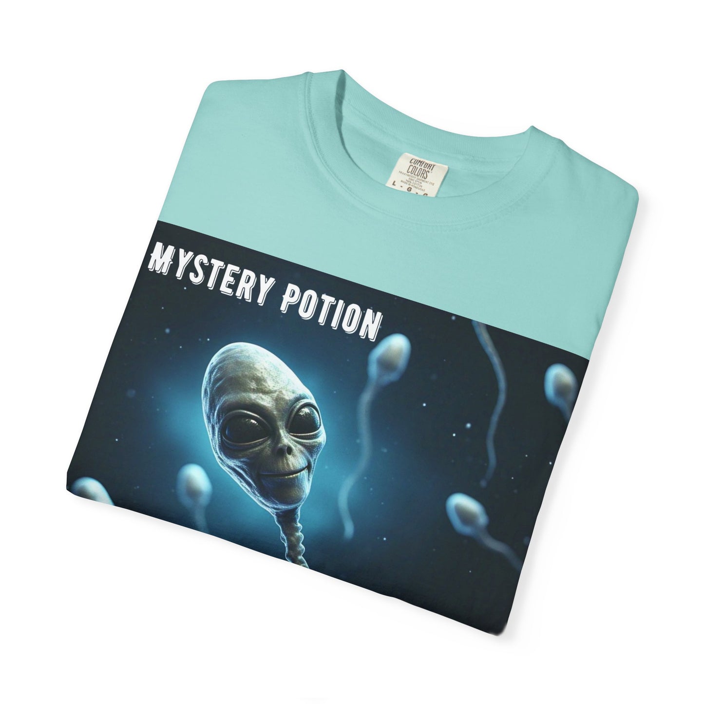 'One Good Day All Answers Will Come To Us' by Mystery Potion, Alien Sperm Tee, Unisex Graphic T-Shirt, Fun Gift for Space Lovers, Cool Casual Wear, Sci-Fi Fashion, Unique Statement Piece