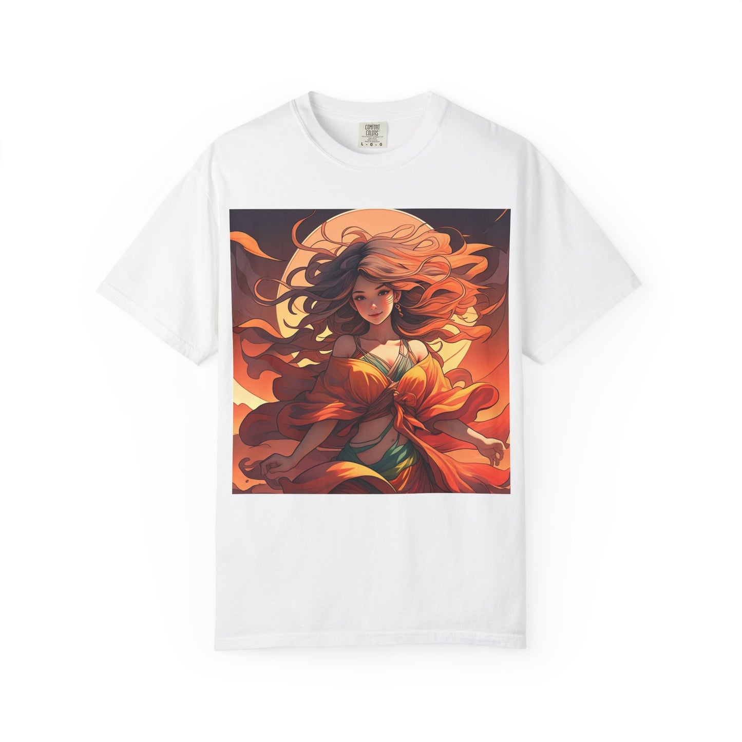 Mystical Autumn Goddess T-shirt, Enchanted Graphic Tee, Boho Style Apparel, Art Inspired Top, Unique Gift for Her, Festival Fashion