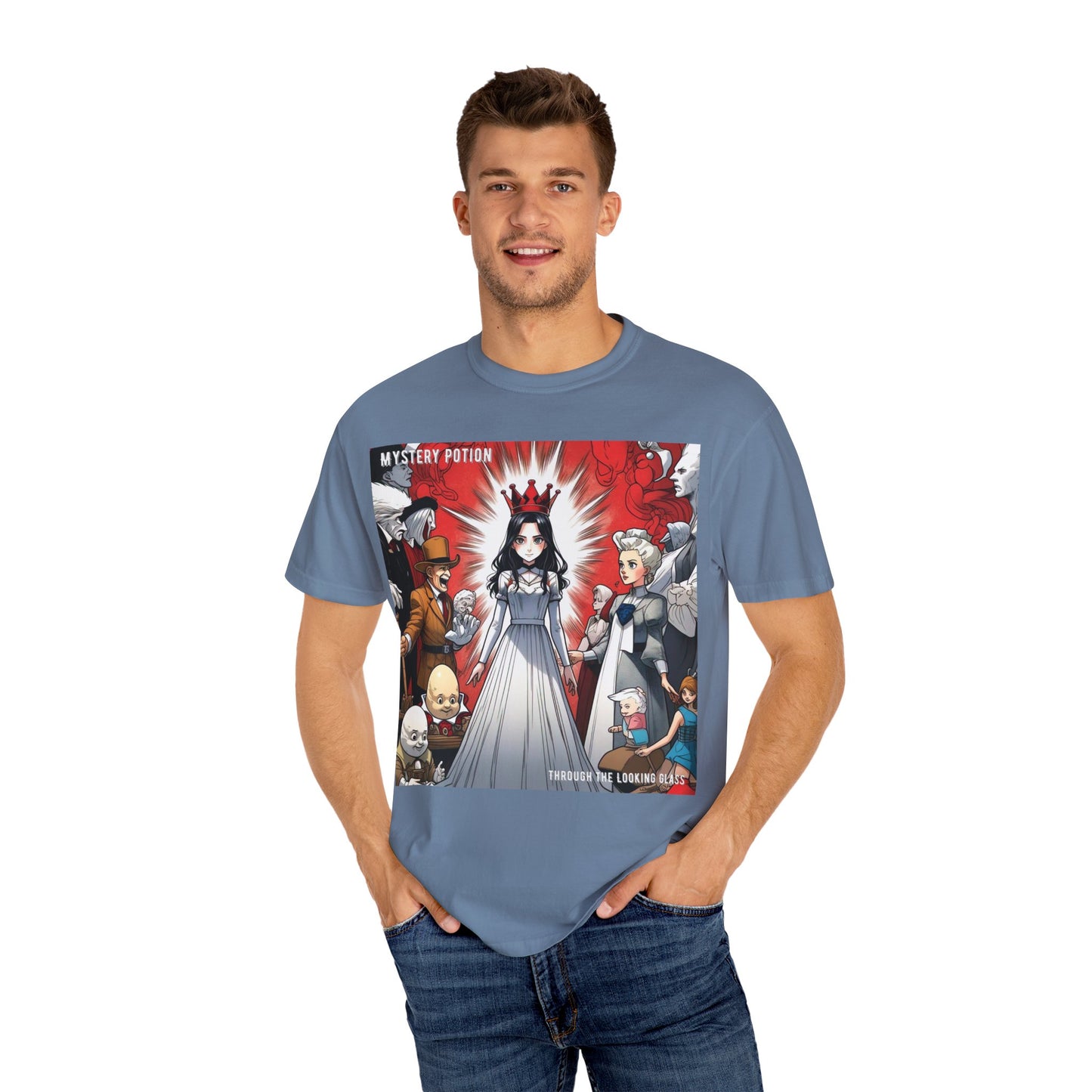 Mystery Potion's Alice In Wonderland Graphic Unisex T-shirt | Cool Casual Wear, Gift for Fans, Art Lovers, Anime Style Merch, Unique Everyday Tee