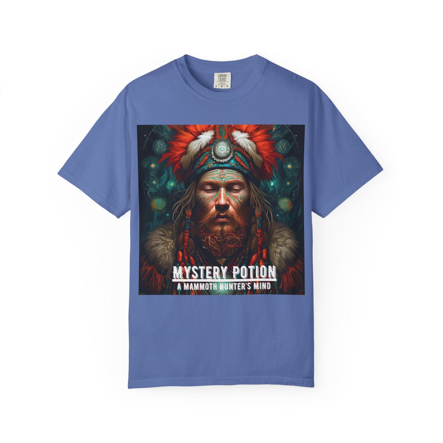 'A Mammoth Hunter's Mind' Mystery Potion Mystical Vintage Inspired Unisex T-Shirt, Cozy Gift for Nature Lovers, Unique Graphic Tee for Festivals, Casual Wear, Statement Shirt