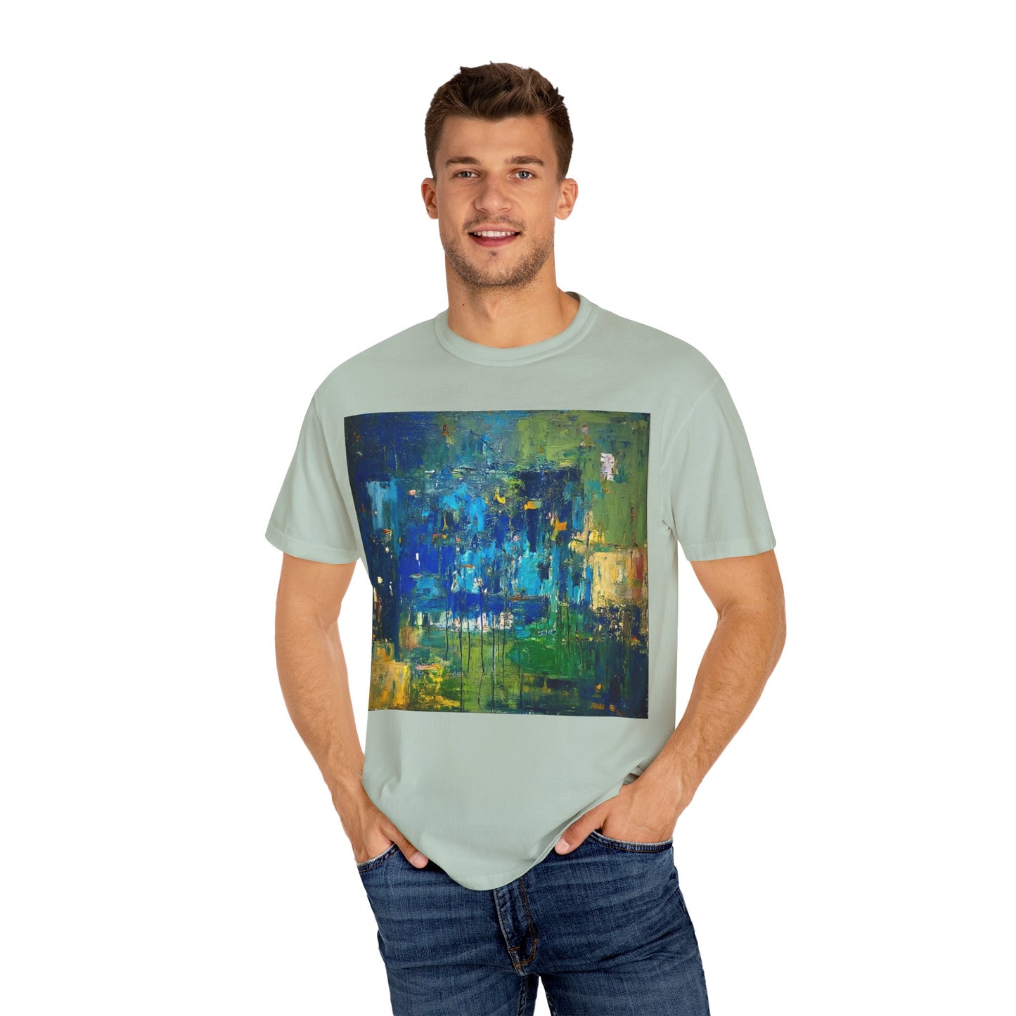 Artistic Unisex T-Shirt, Colorful Abstract Tee, Casual Wear, Gift for Art Lovers, Summer Essential, Unique Graphic Shirt