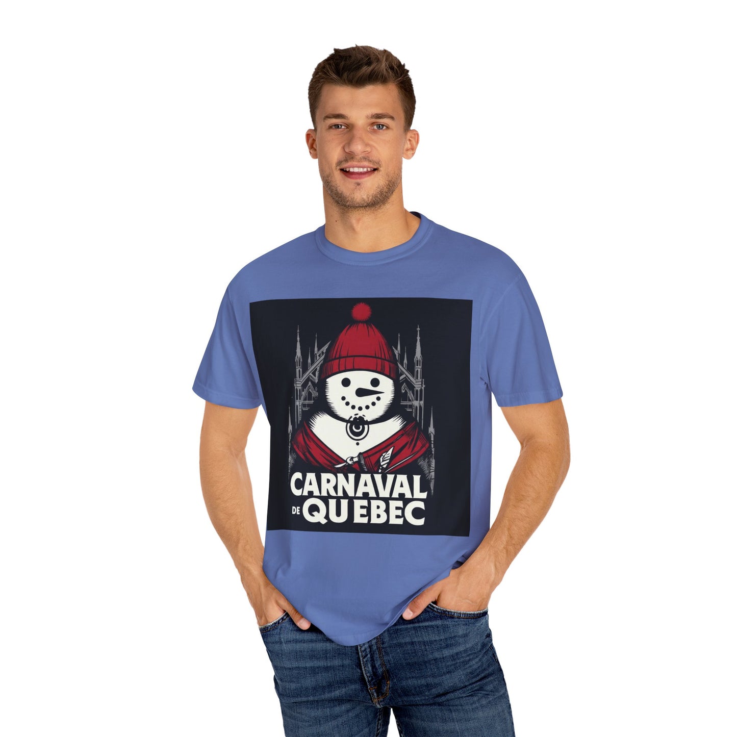 Carnaval de Québec Post-Goth T-shirt, Unisex Graphic Tee, Winter Festival Apparel, Holiday Gifts, Comfortable Everyday Wear