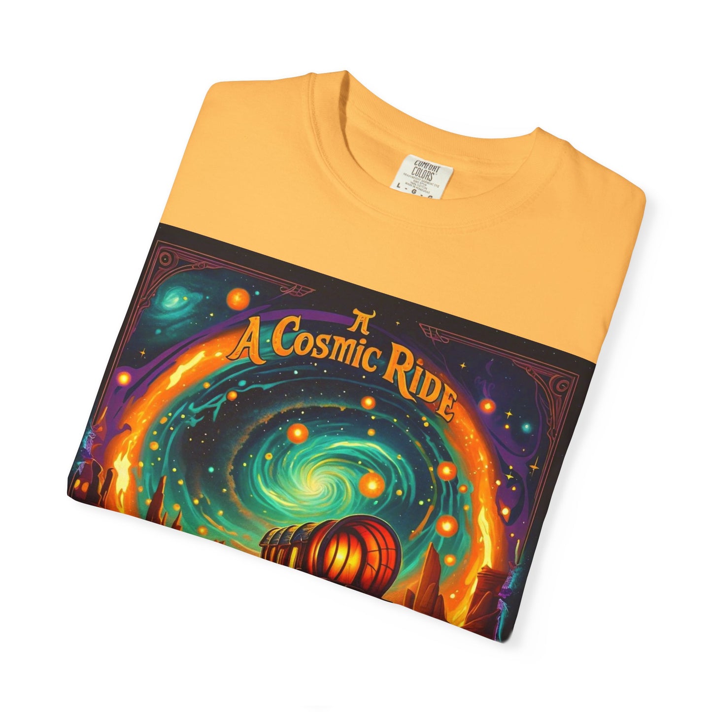 A Cosmic Ride by Mystery Potion T-Shirt, Unisex Graphic Tee, Country Western Festival Wear, Bohemian Style, Gift for Dreamers, Mystical Art Shirt