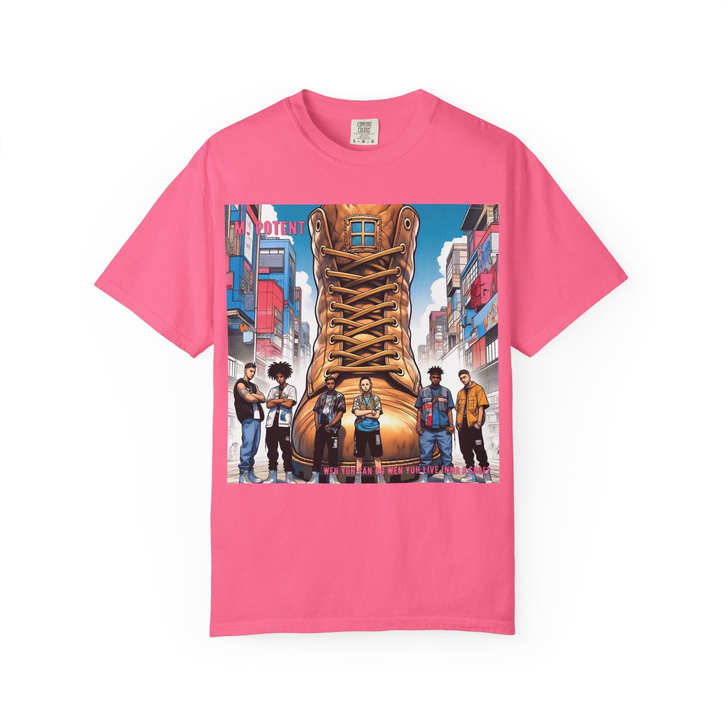 Urban-Inspired "What Can You Do When You Live In A Shoe?" Graphic Tee, Streetwear T-shirt, Casual Wear, Hip Hop Fashion, Birthday Gift, Unisex T-shirt with Bold Design