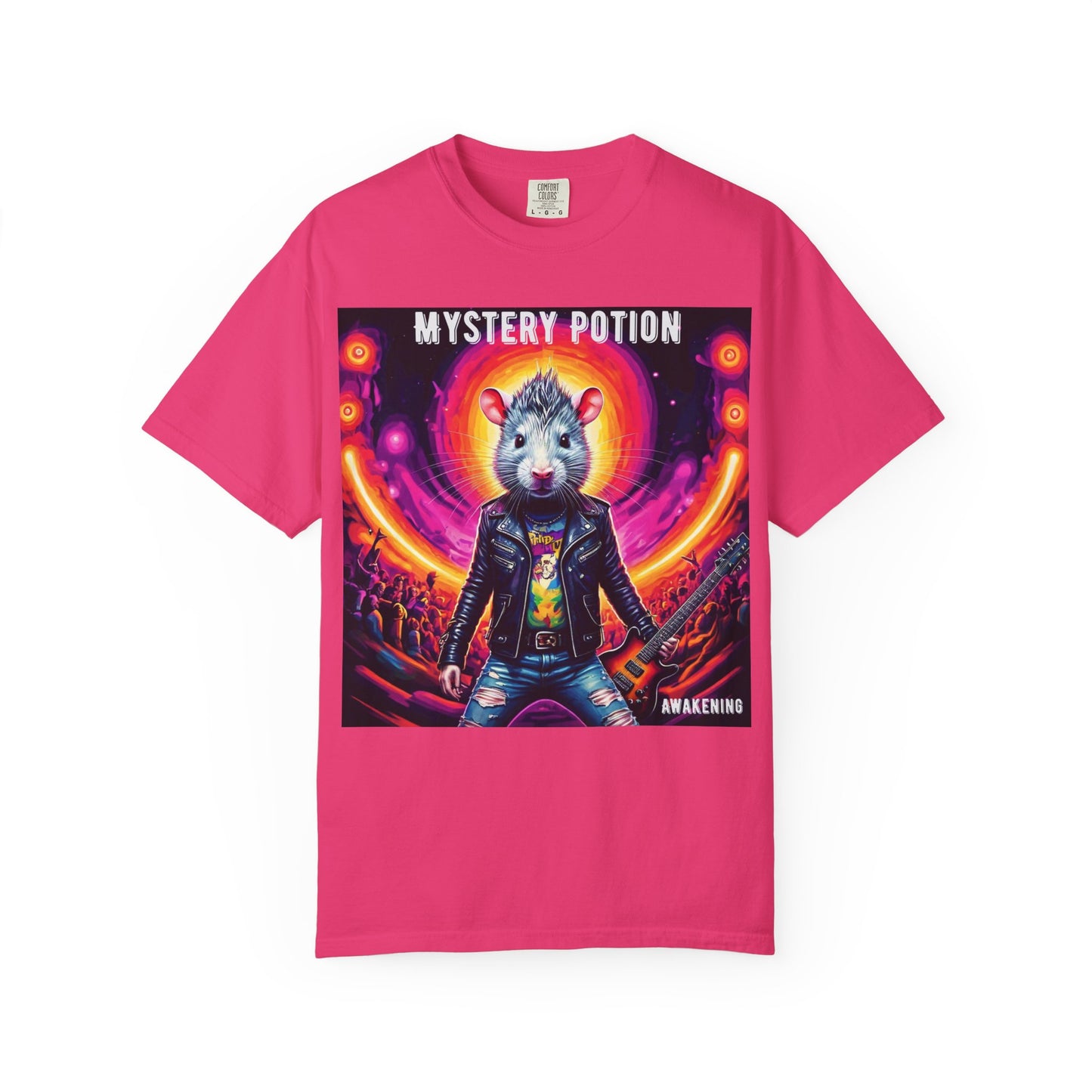 Mystical Hamster Graphic Tee | Unisex Edgy T-Shirt, Perfect for Festivals, Concerts, Gifts, Casual Wear, and Parties