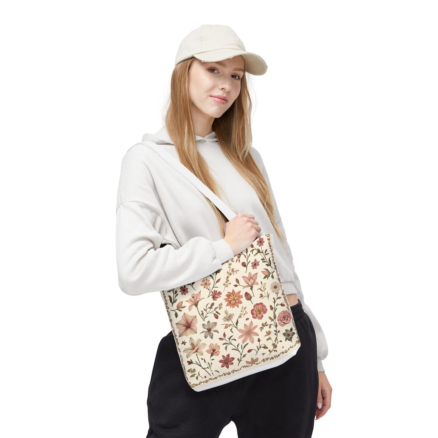 Floral Print Tote Bag - Stylish Everyday Carry, Eco-Friendly Shopping, Gift for Her, Beach Bag, Floral Tote