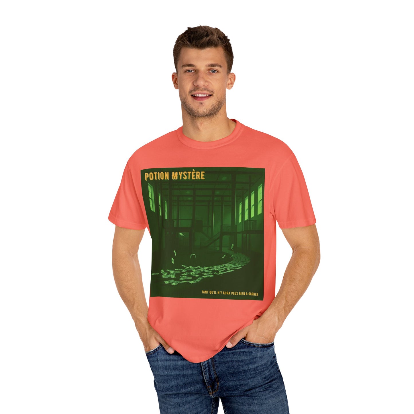 'Tant Qu'il N'Y Aura Plus Rien À Gagner' par Potion Mystère, Money Trail Unisex T-Shirt, Vintage Graphic Tee, Gift for Industrial Music Lovers, Casual Wear, Unique Graphic Shirt