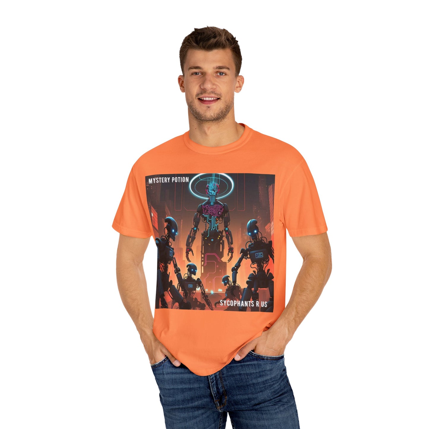 Retro Sci-Fi Graphic T-Shirt, Unisex Casual Tee, Cyberpunk Art Shirt, Gift for Nerds, Vintage Style Tee