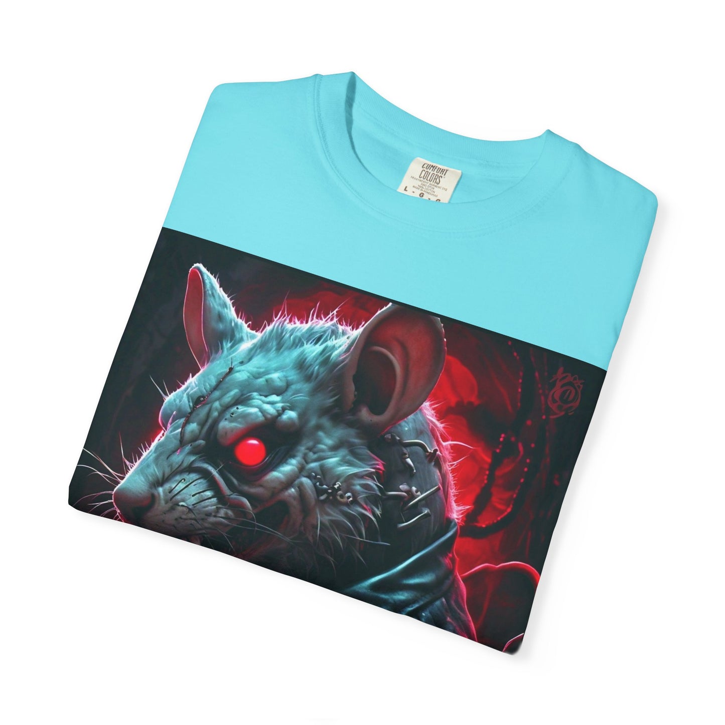 'Mystery Potion' Punk Rock Rat in Leather Jacket T-shirt, Rocker Tee, Original Logo
