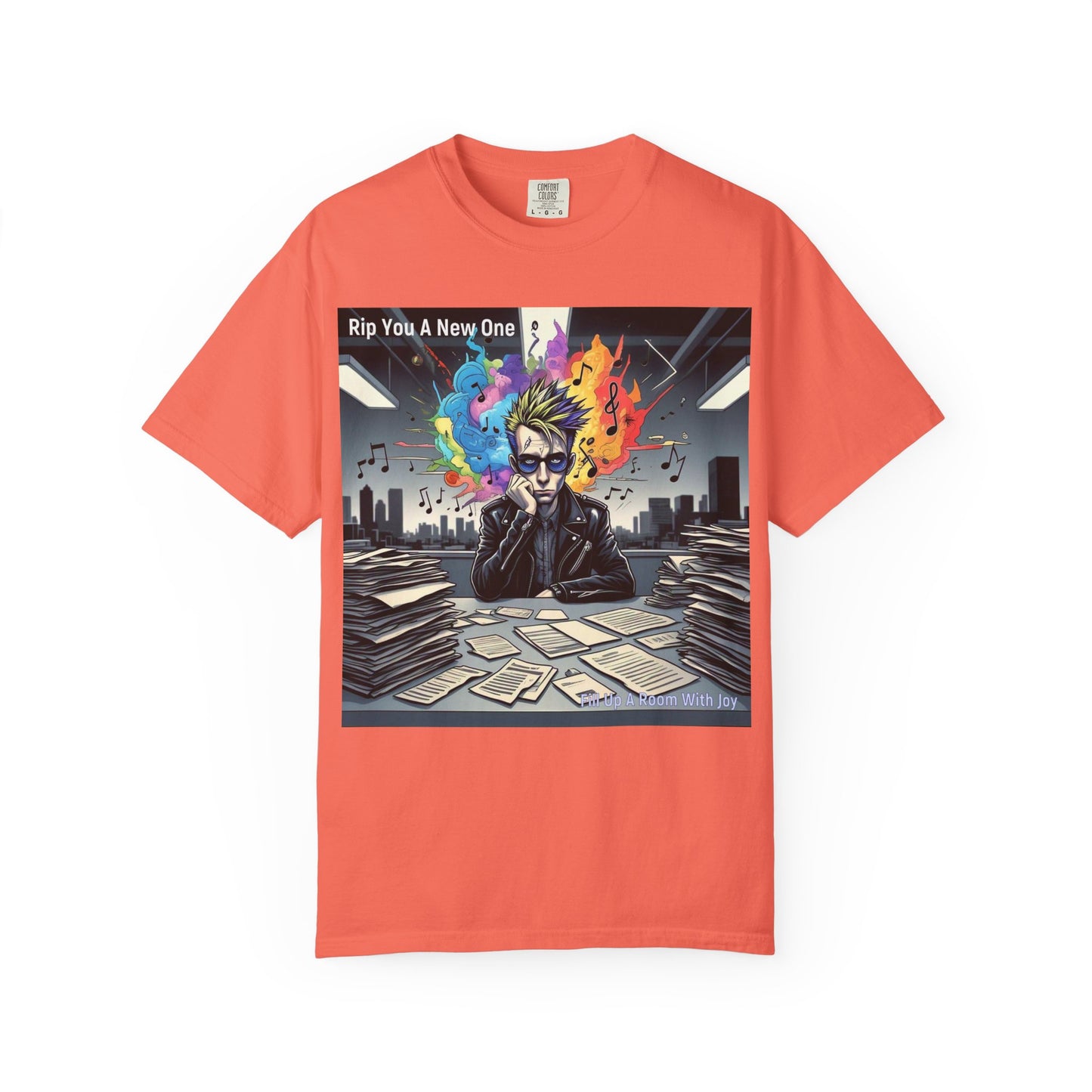 Colorful Creative T-Shirt - Rip You A New One Graphic Tee, Unisex Design for Artists, Music Lovers, Gift for Holidays, Casual Wear
