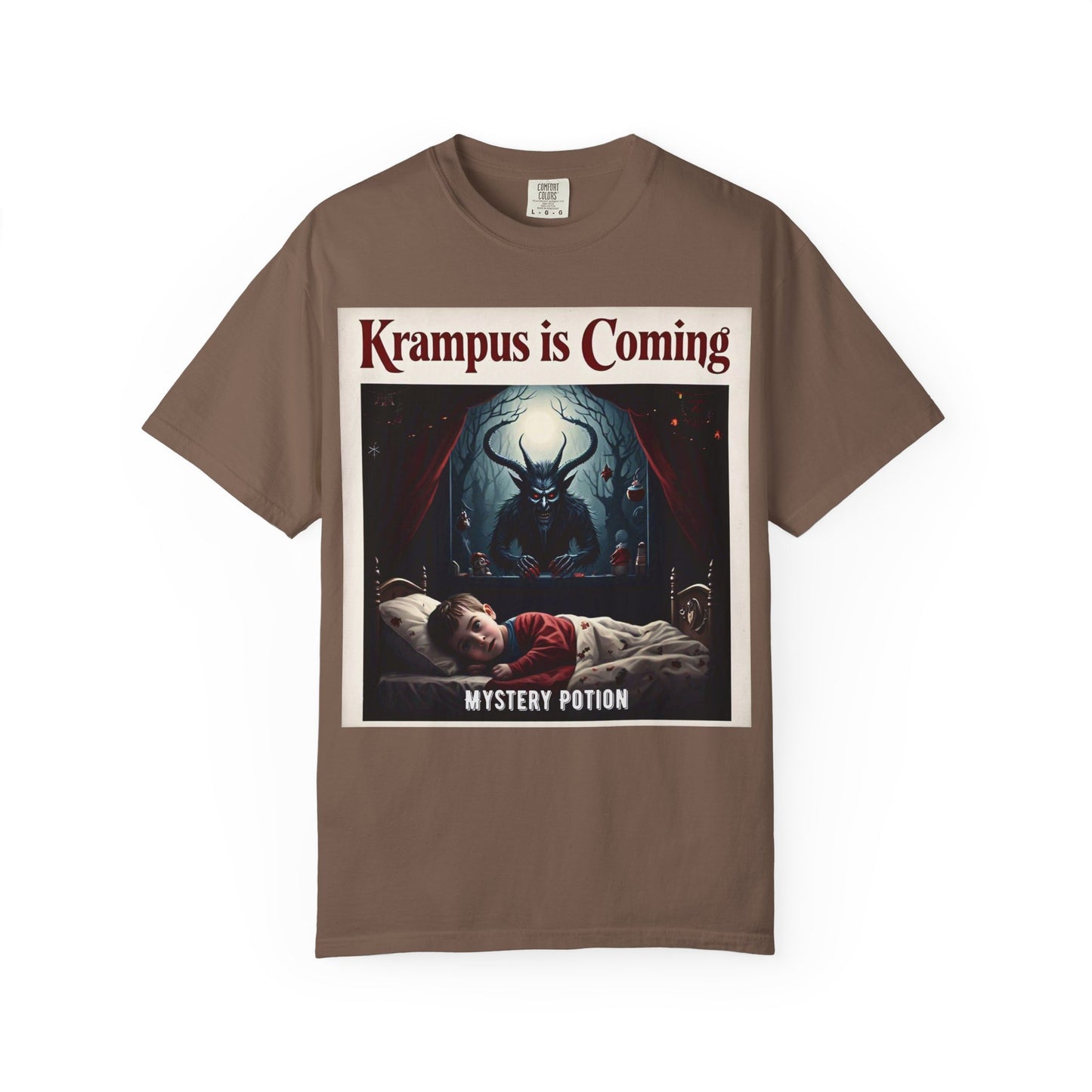 Krampus is Coming Unisex T-Shirt, Holiday Apparel, Christmas Gift, Cozy Casual Wear, Horror Theme Tee