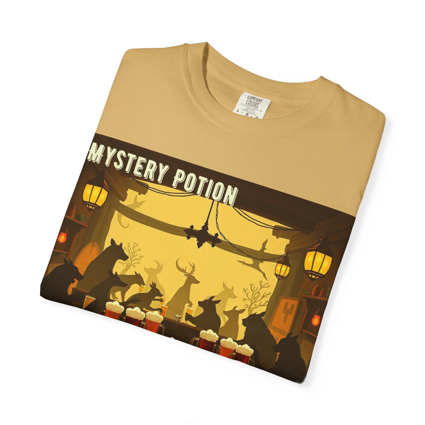 'When We Are In The Tavern' by Mystery Potion, Party T-Shirt, Unisex Garment-Dyed Tee for Tavern Lovers, Fun Drinking Wear, Retro Bar Apparel, Unique Gift for Celebrations