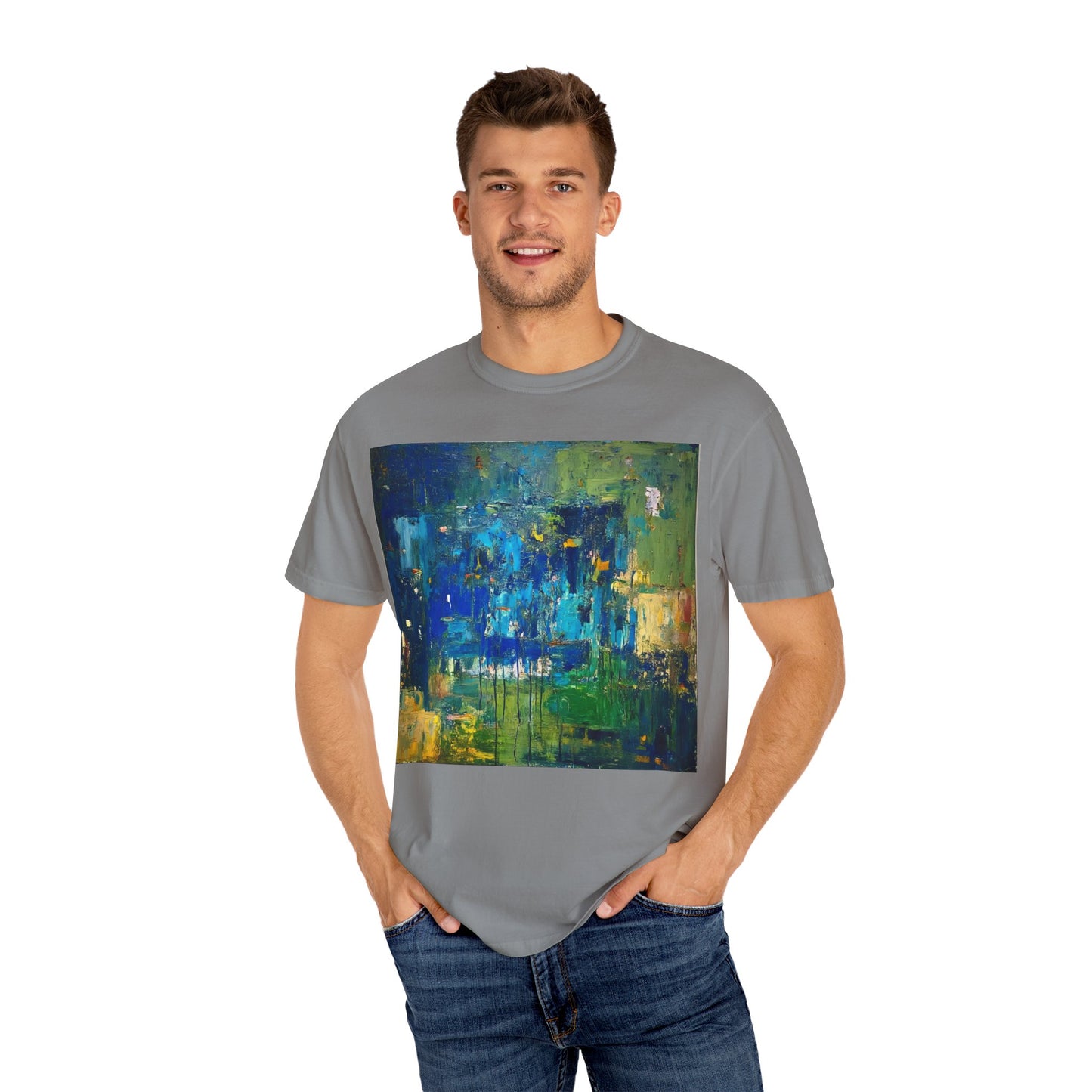 Artistic Unisex T-Shirt, Colorful Abstract Tee, Casual Wear, Gift for Art Lovers, Summer Essential, Unique Graphic Shirt