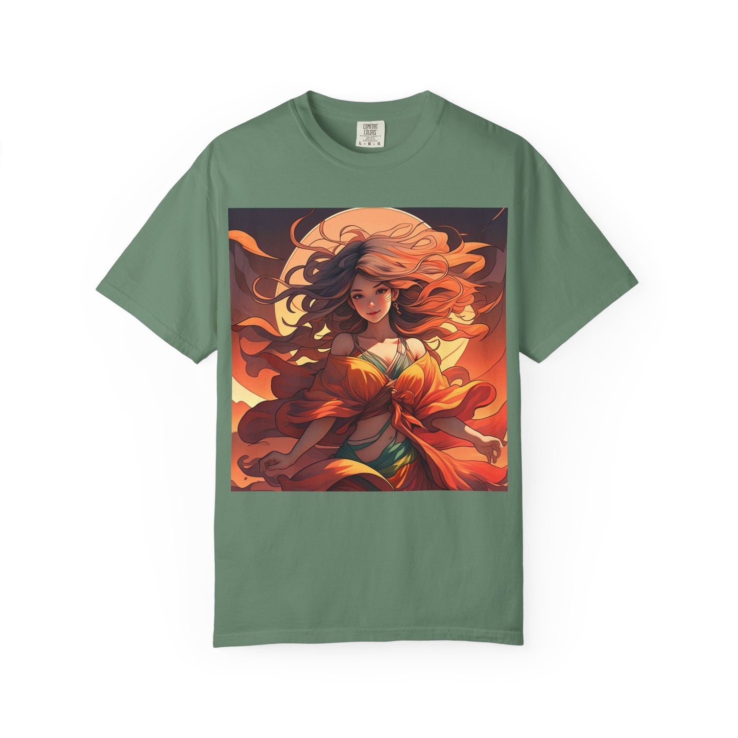 Mystical Autumn Goddess T-shirt, Enchanted Graphic Tee, Boho Style Apparel, Art Inspired Top, Unique Gift for Her, Festival Fashion