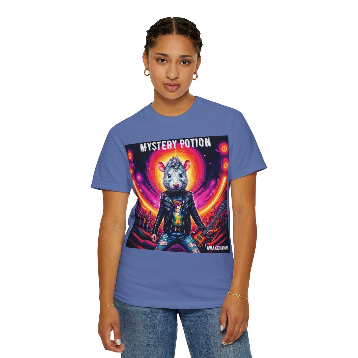 Mystical Hamster Graphic Tee | Unisex Edgy T-Shirt, Perfect for Festivals, Concerts, Gifts, Casual Wear, and Parties