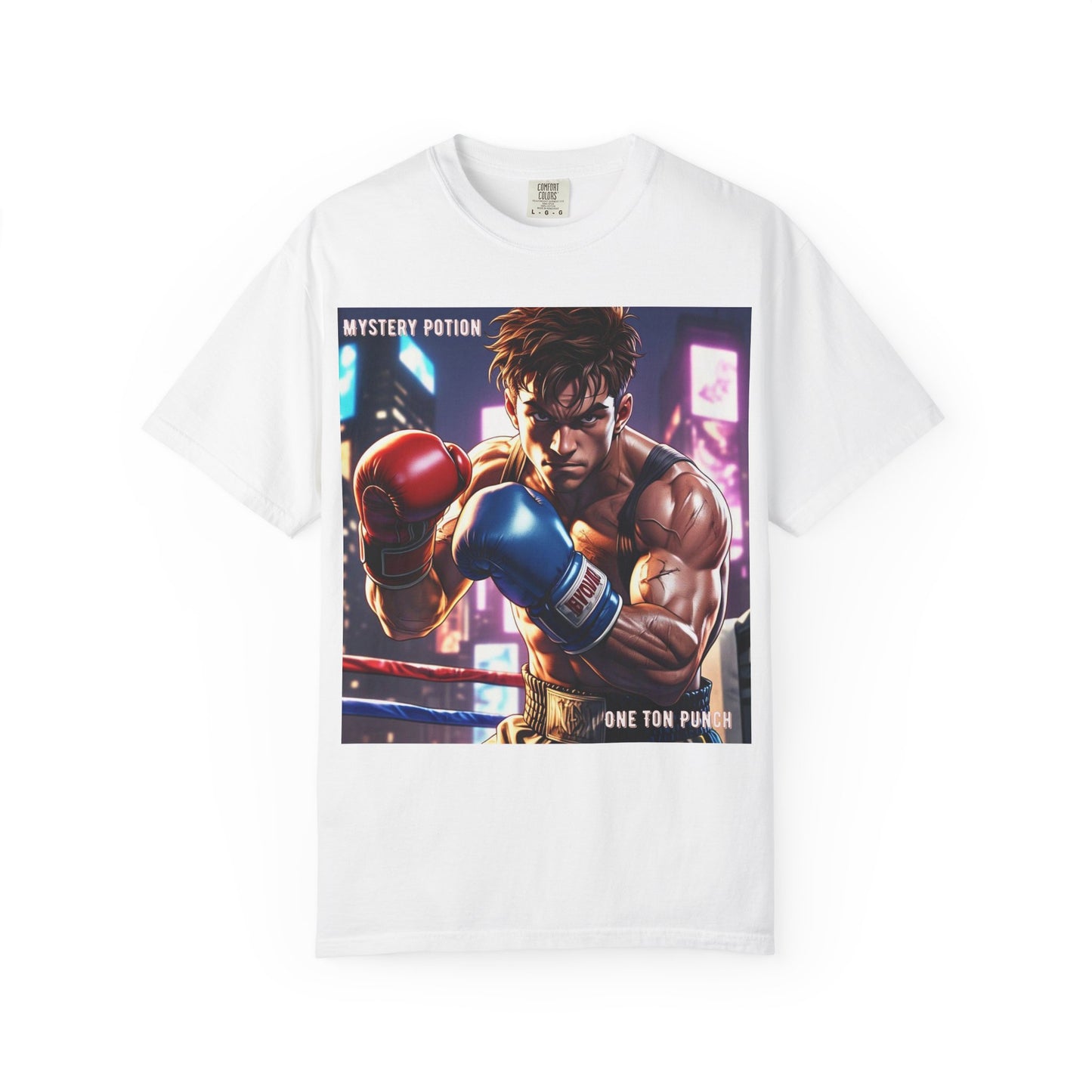 'One Ton Punch' by Mystery Potion, Boxer T-Shirt, Unisex Graphic Tee, Gift for Gamers, Vintage Style Shirt, Cool Casual Wear, Streetwear Fashion